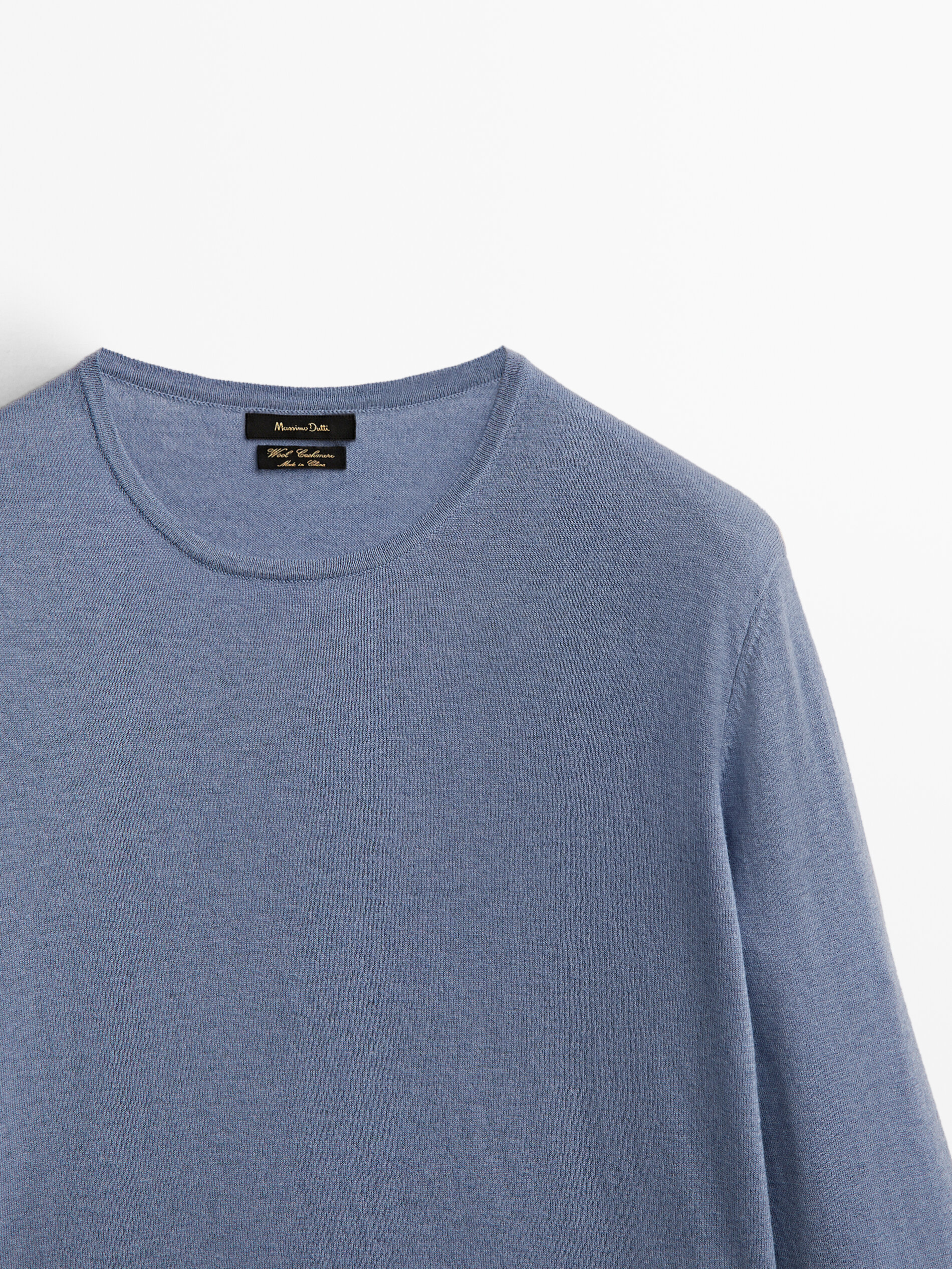 Wool/cashmere crew neck sweater 
