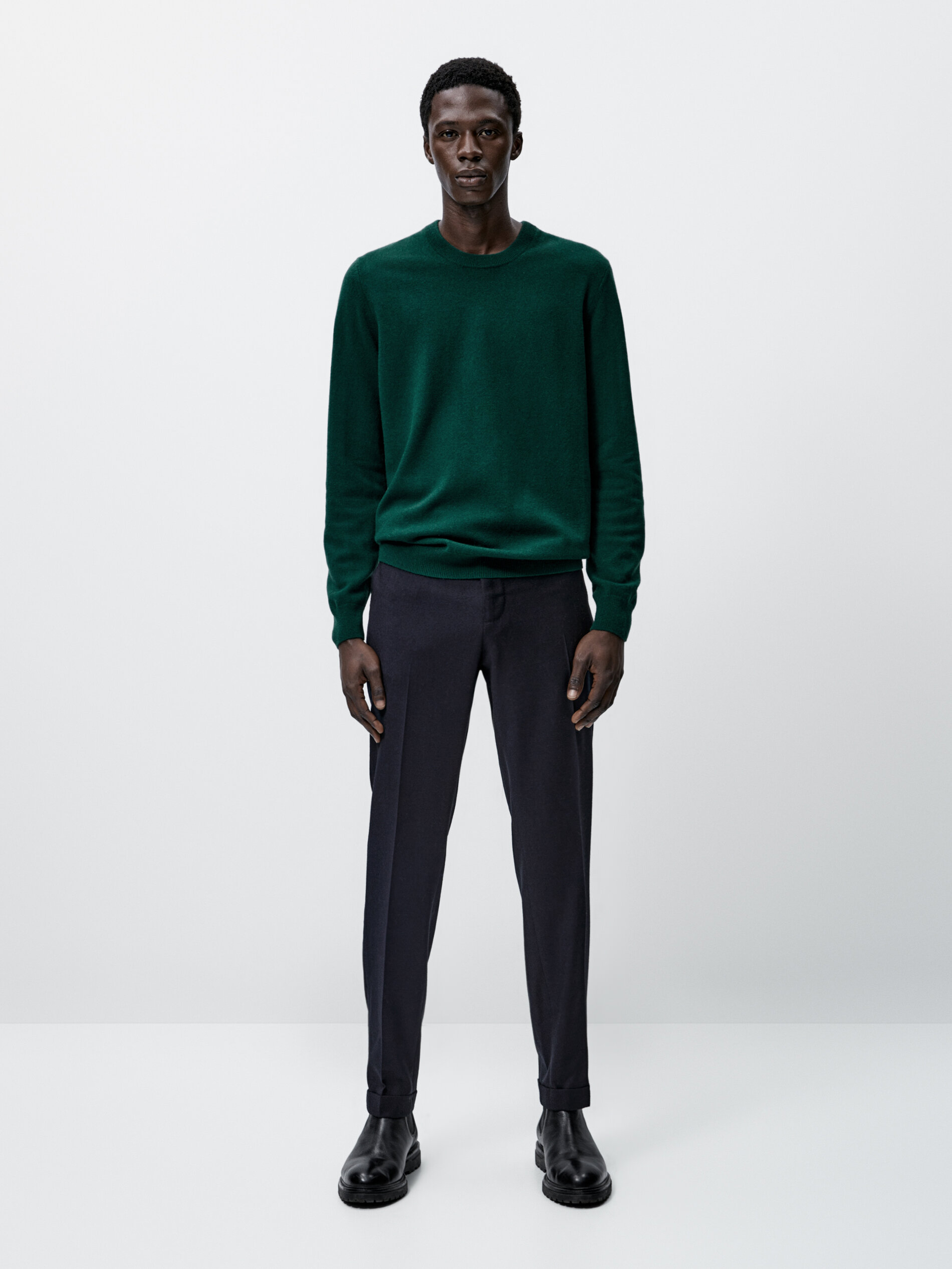 Green L MEN FASHION Jumpers & Sweatshirts Elegant Massimo Dutti jumper discount 94% 