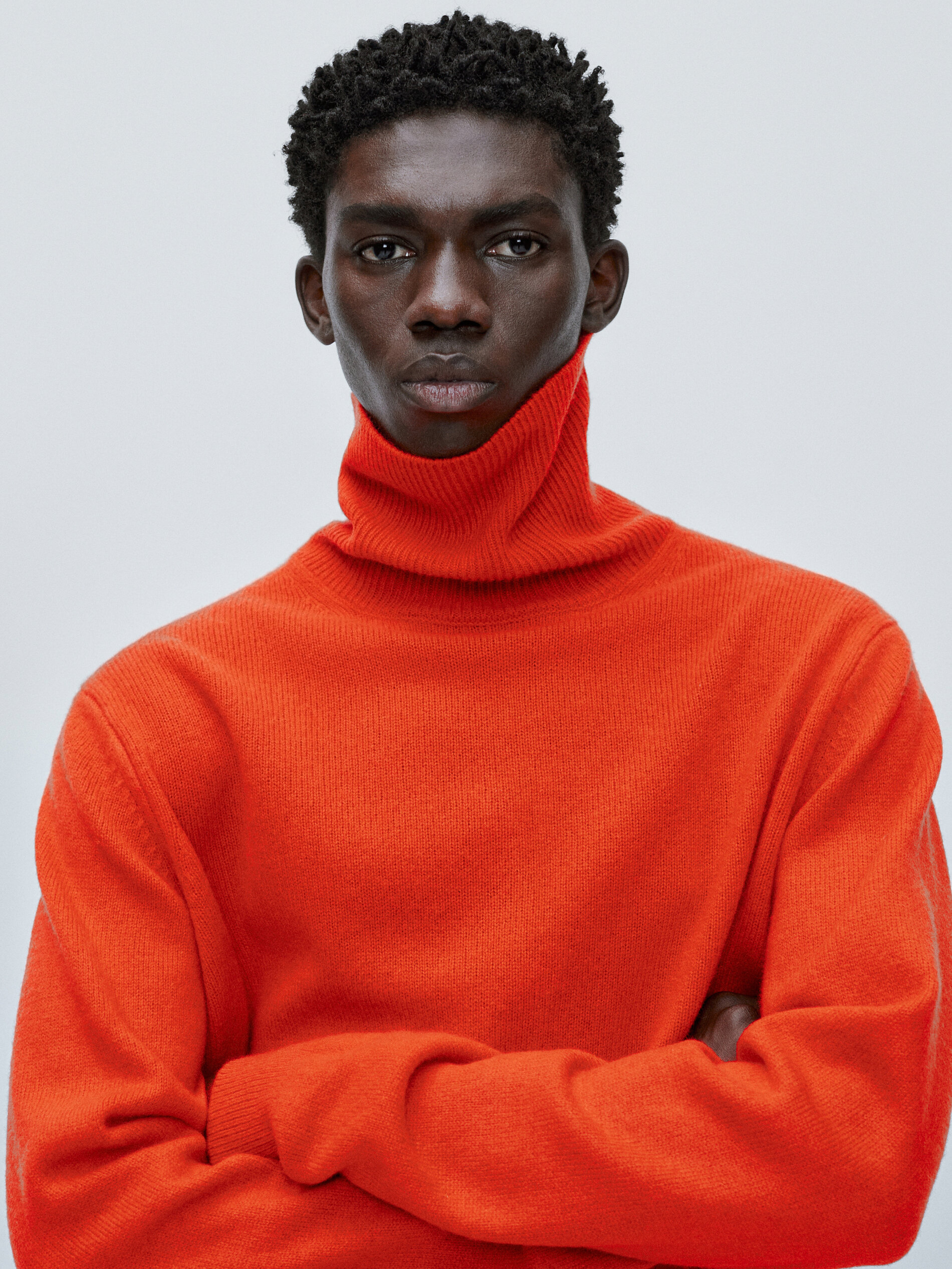 Cashmere wool high neck sweater 
