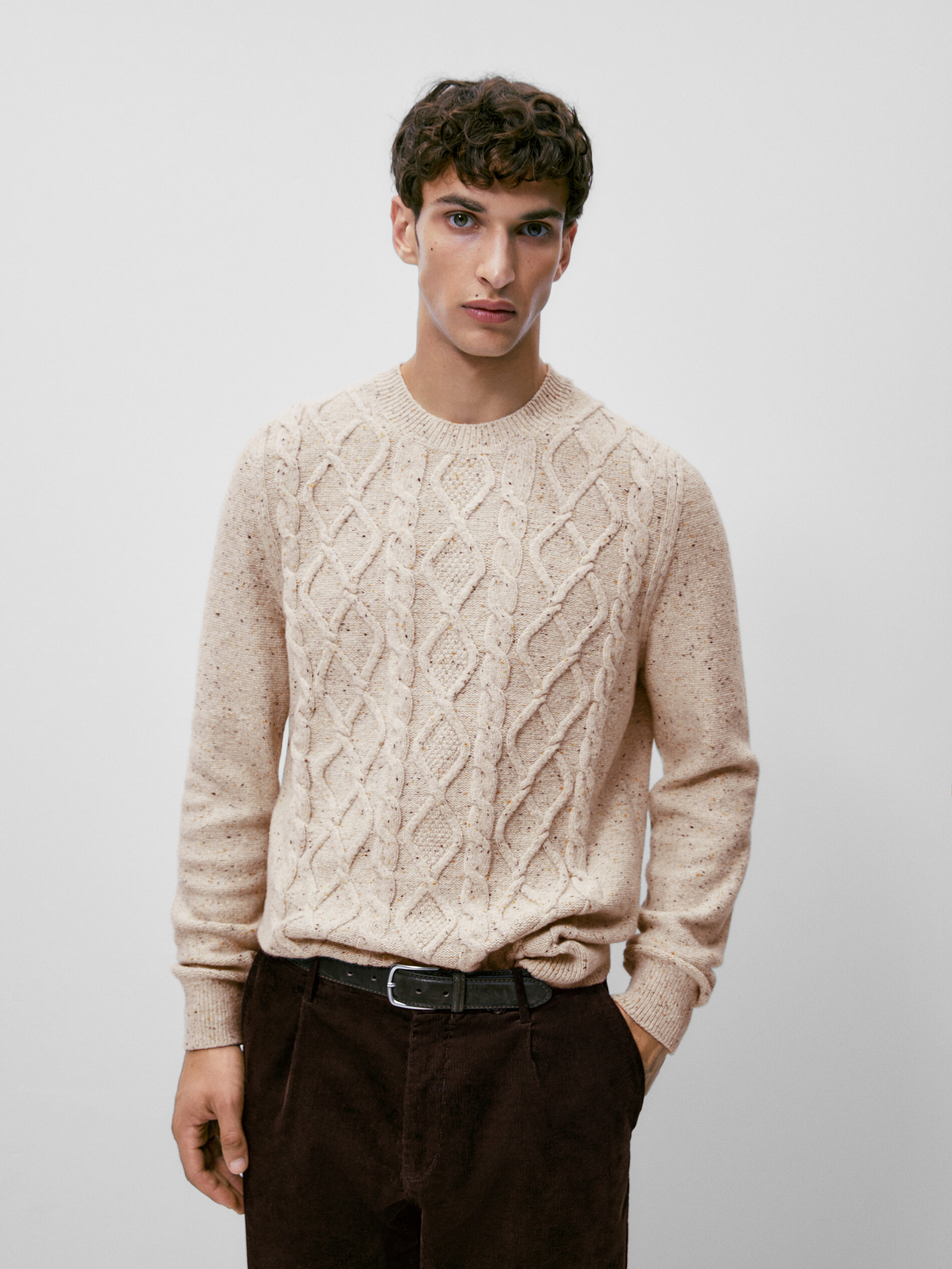 Cable knit shirt Clearance