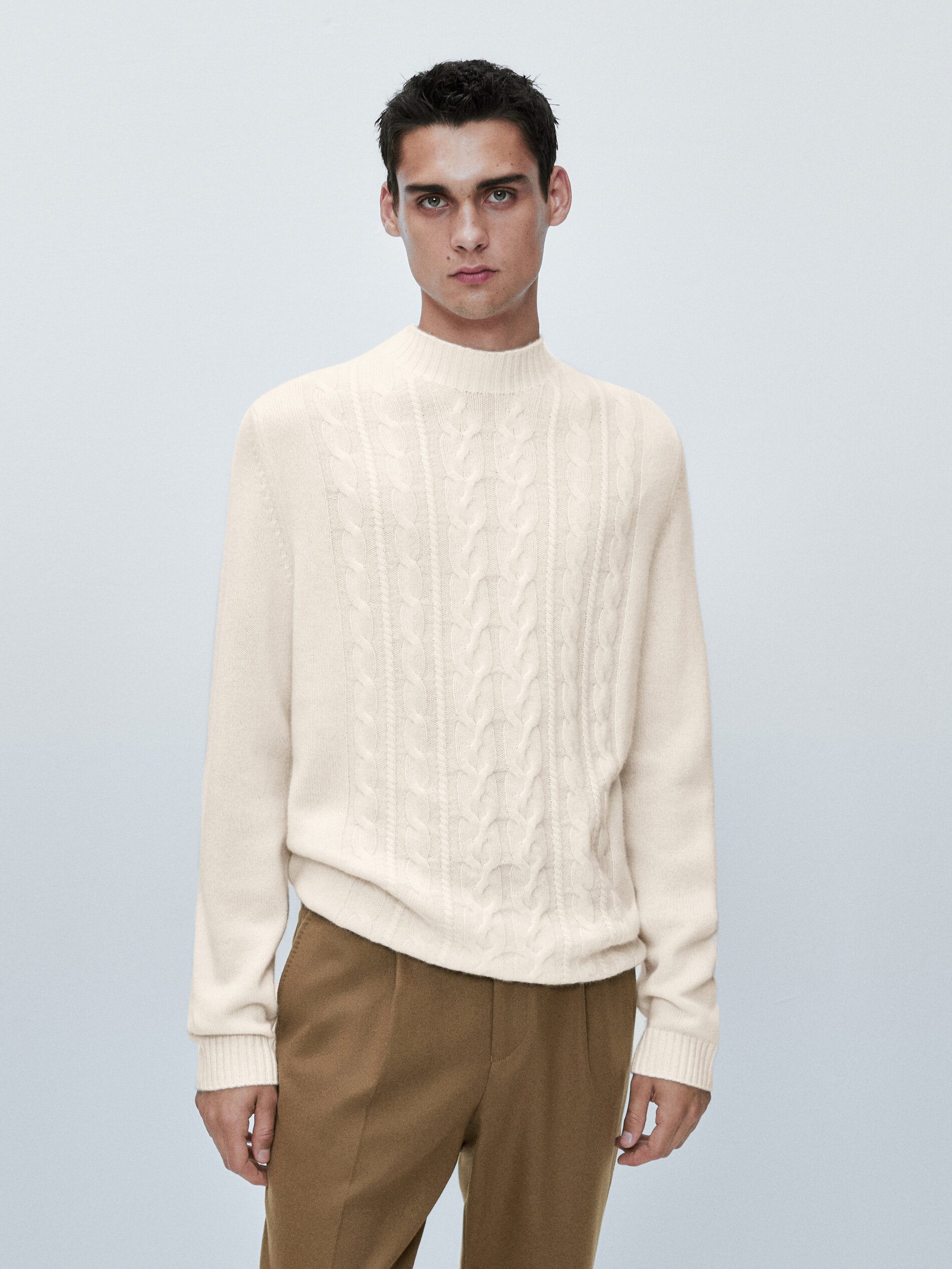 100% CASHMERE CREW NECK SWEATER 