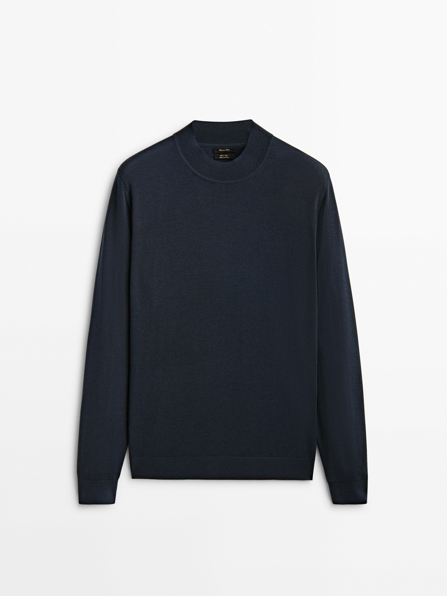 Merino wool mock turtleneck sweater 