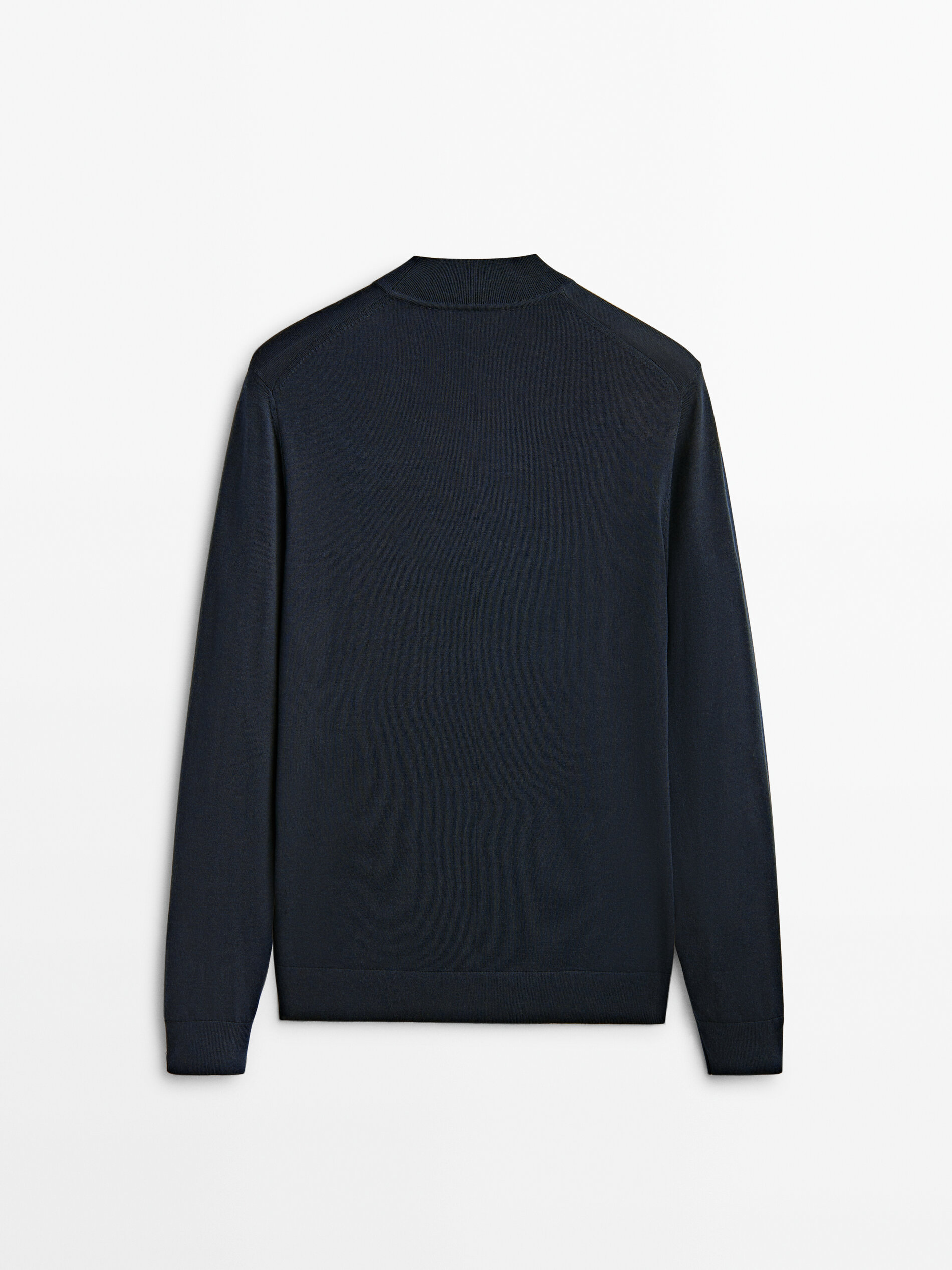 Merino wool mock turtleneck sweater 