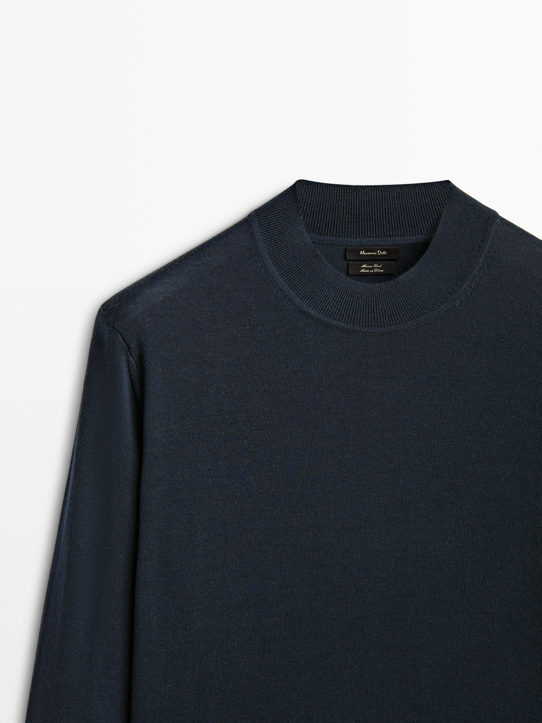 Merino wool mock turtleneck sweater 