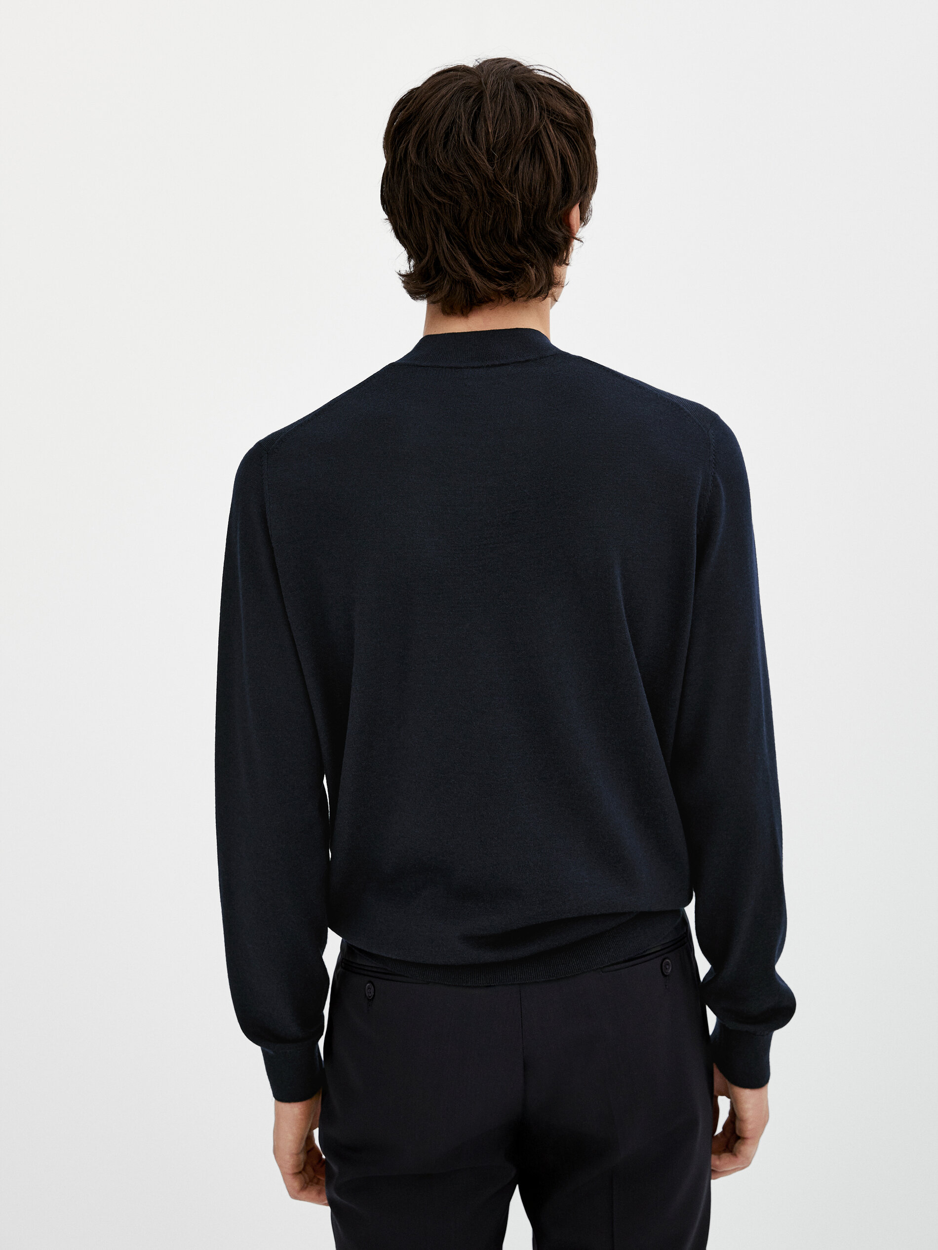 Merino wool mock turtleneck sweater 