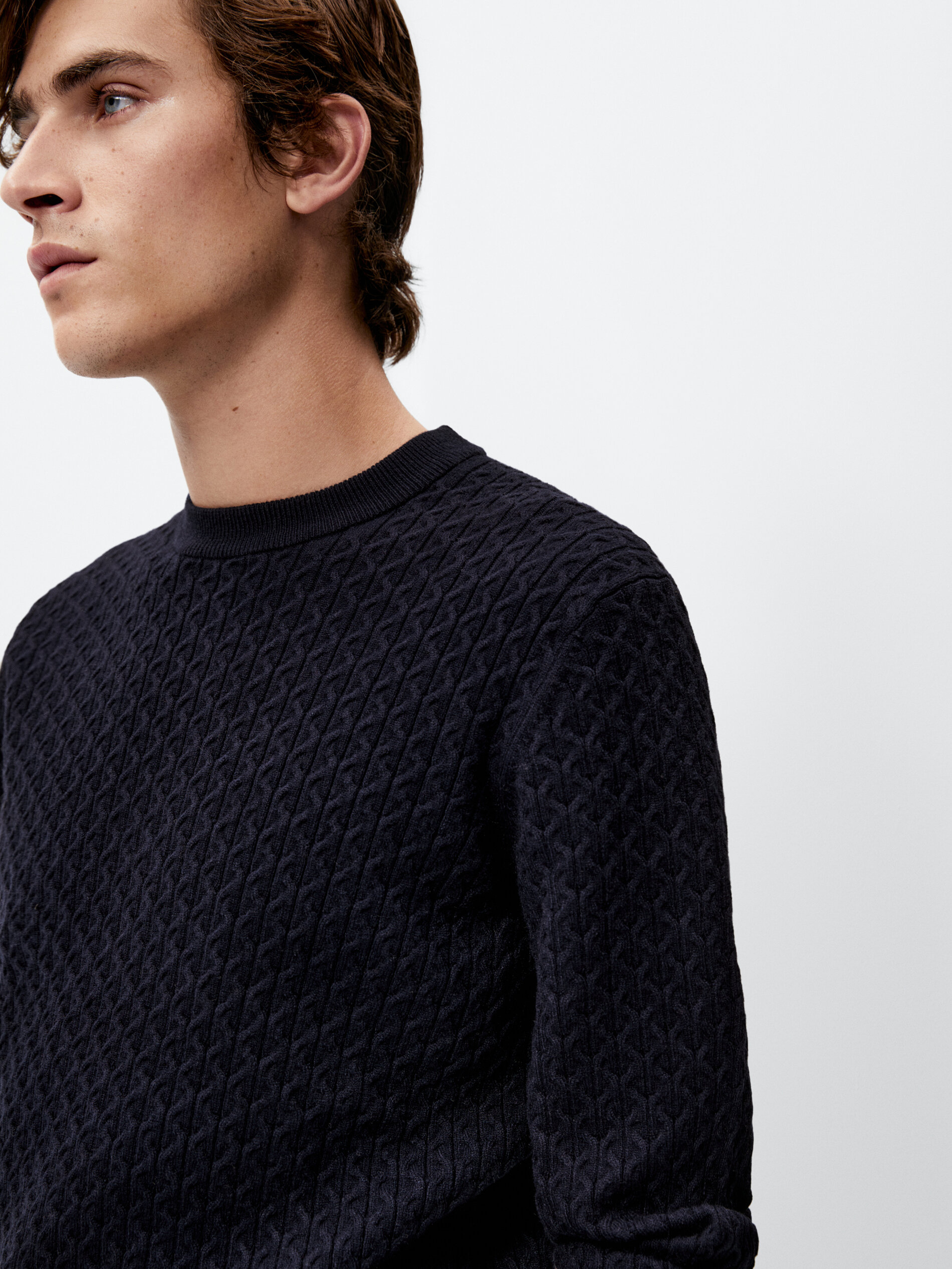 Cable-knit sweater - Massimo Dutti Israel