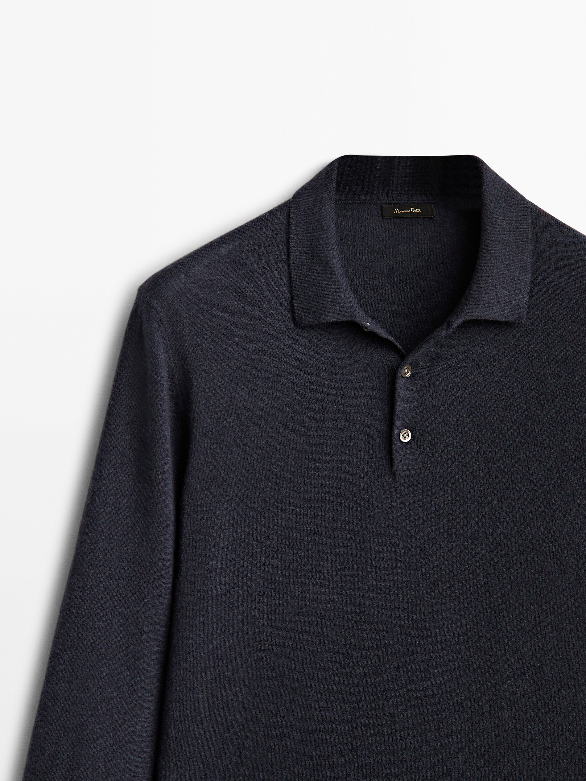 Wool and cashmere polo sweater 