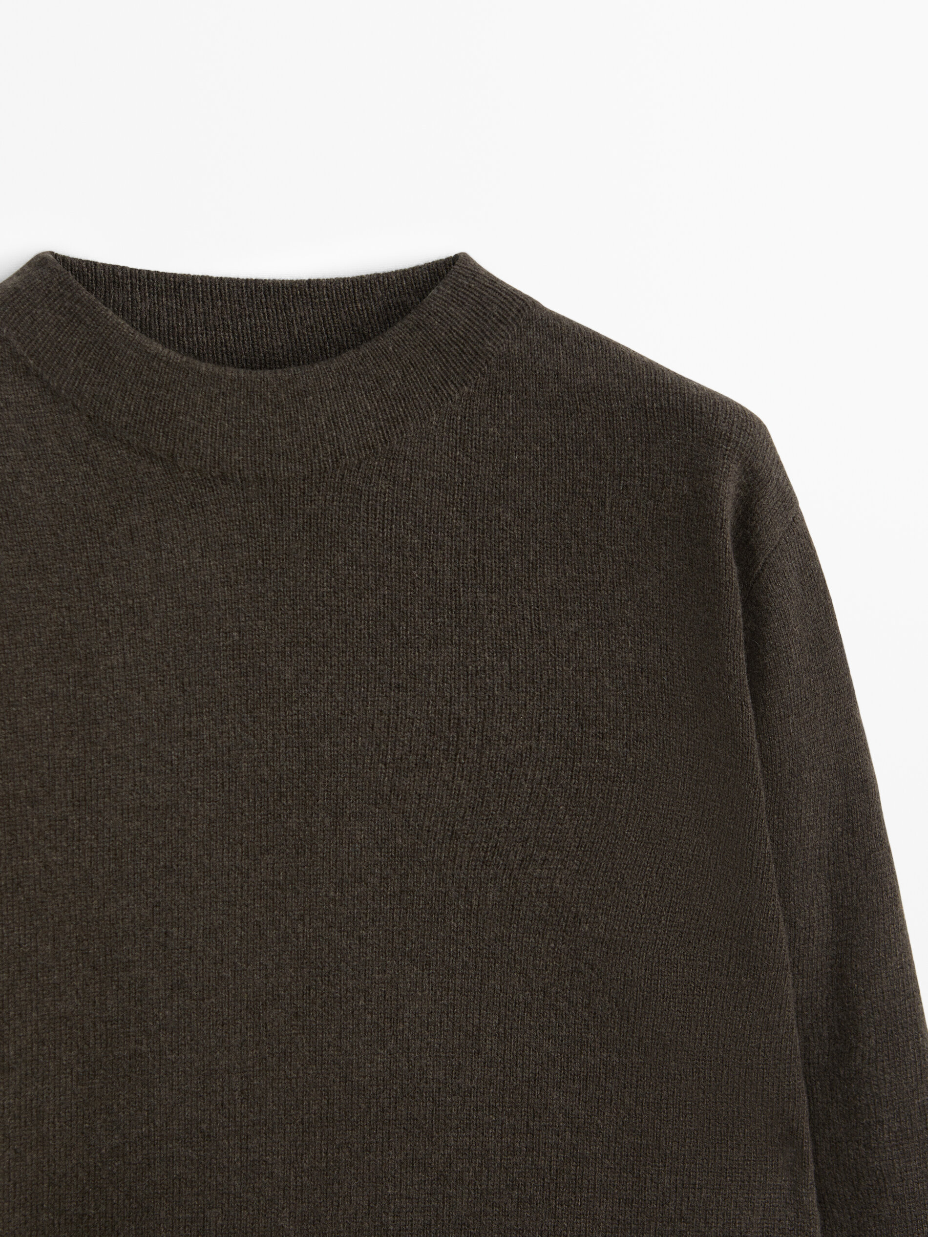Cashmere and wool blend mock turtleneck 
