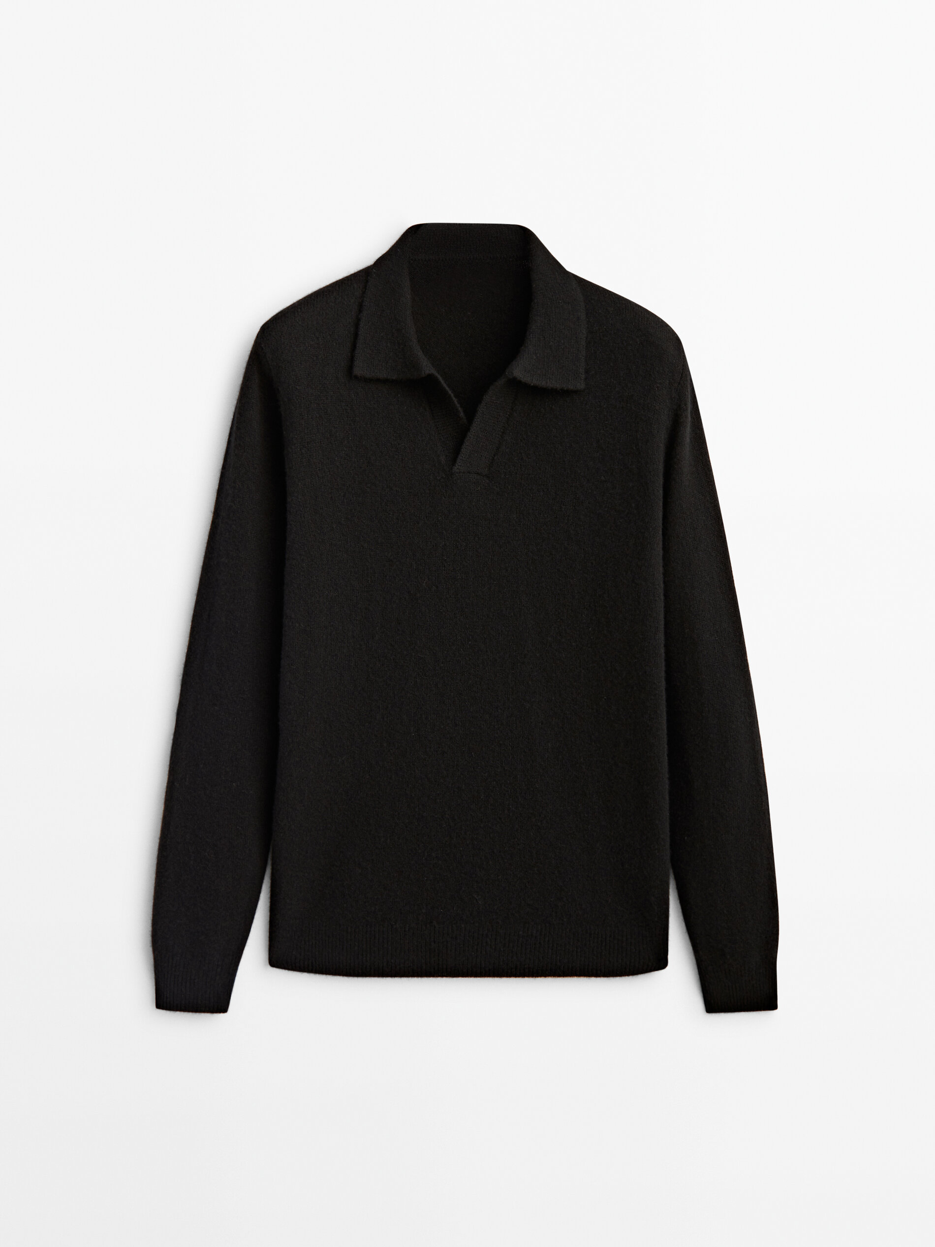 Wool and cashmere polo sweater 