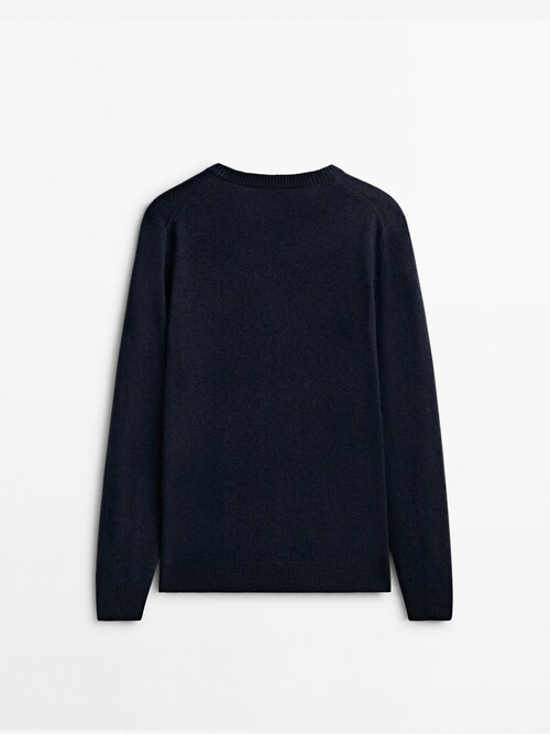 Wool and cashmere V-neck sweater - Massimo Dutti Armenia