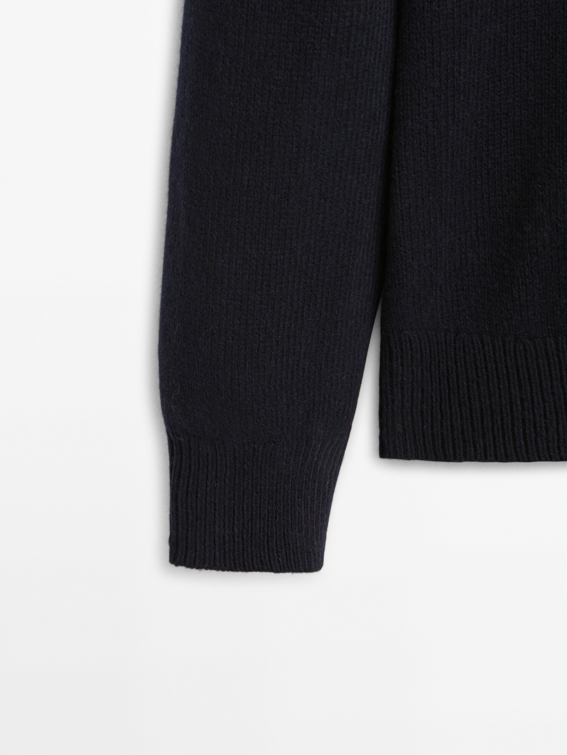 Colour block mock turtleneck sweater 