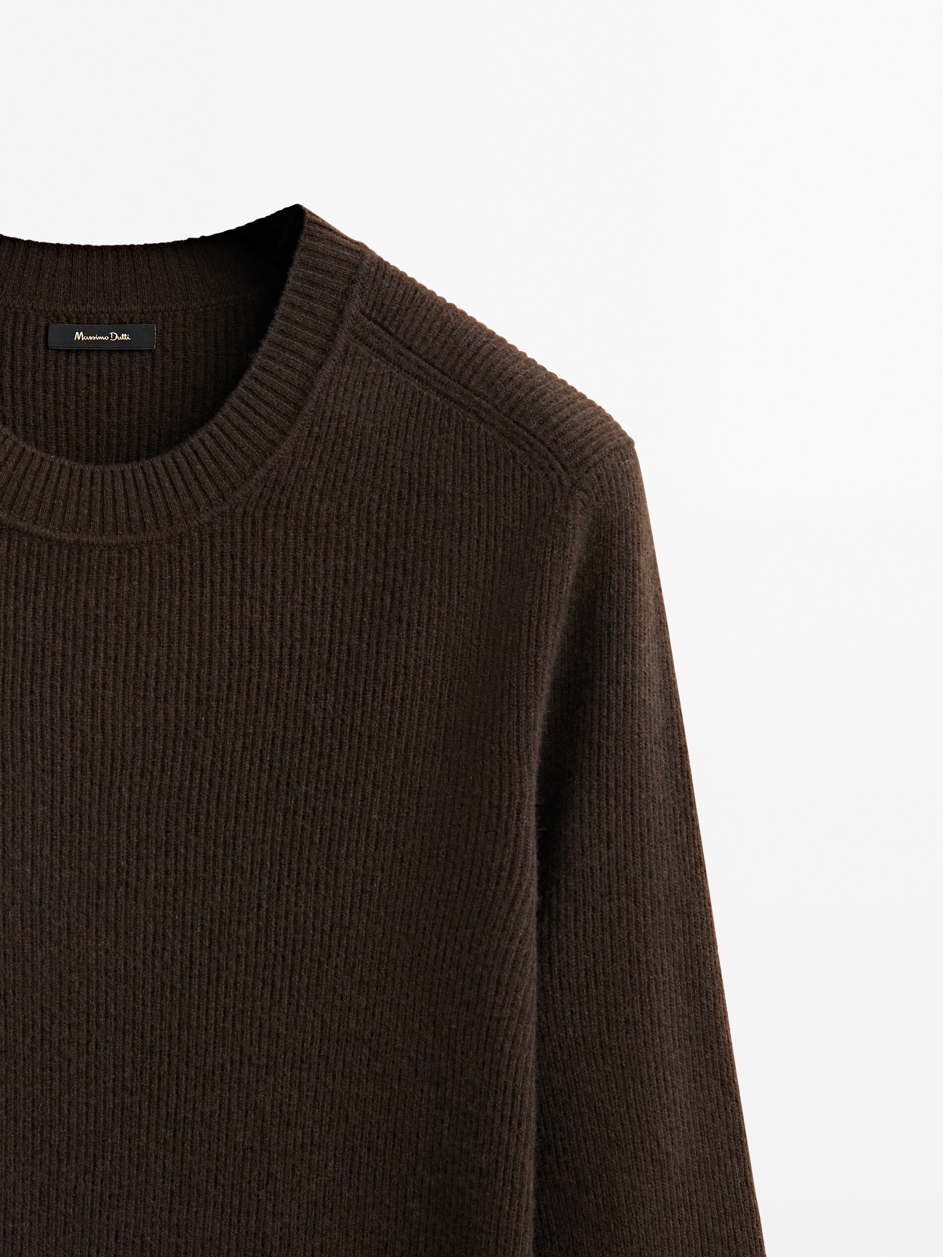 Massimo Dutti - Men - Crew Neck Sweater Limited Edition - Brown - M
