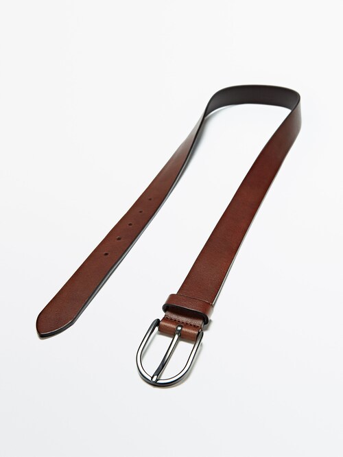 Cowhide Leather Belt Massimo Dutti, Cowhide Leather