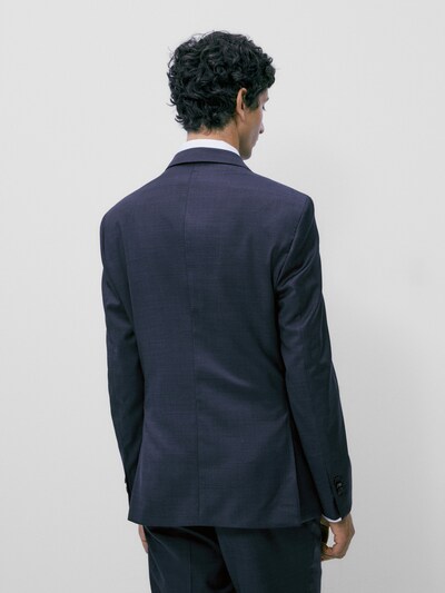 Americana traje azul marino fil a fil - Massimo Dutti España Americana traje azul marino fil a fil - Massimo Dutti España