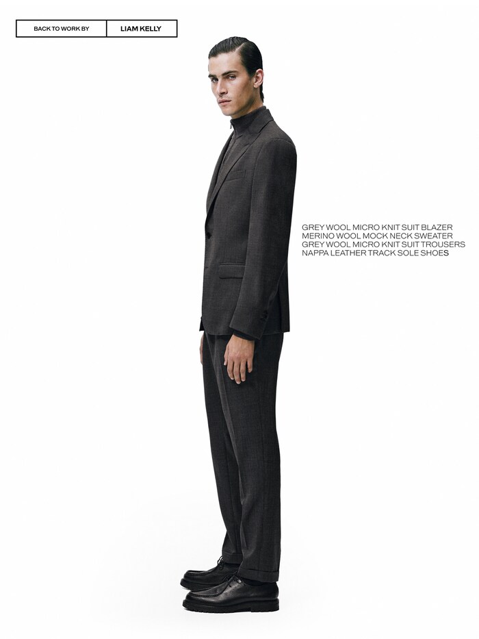 마시모두띠 블레이저 Massimo Dutti Grey wool micro knit suit blazer,GREY