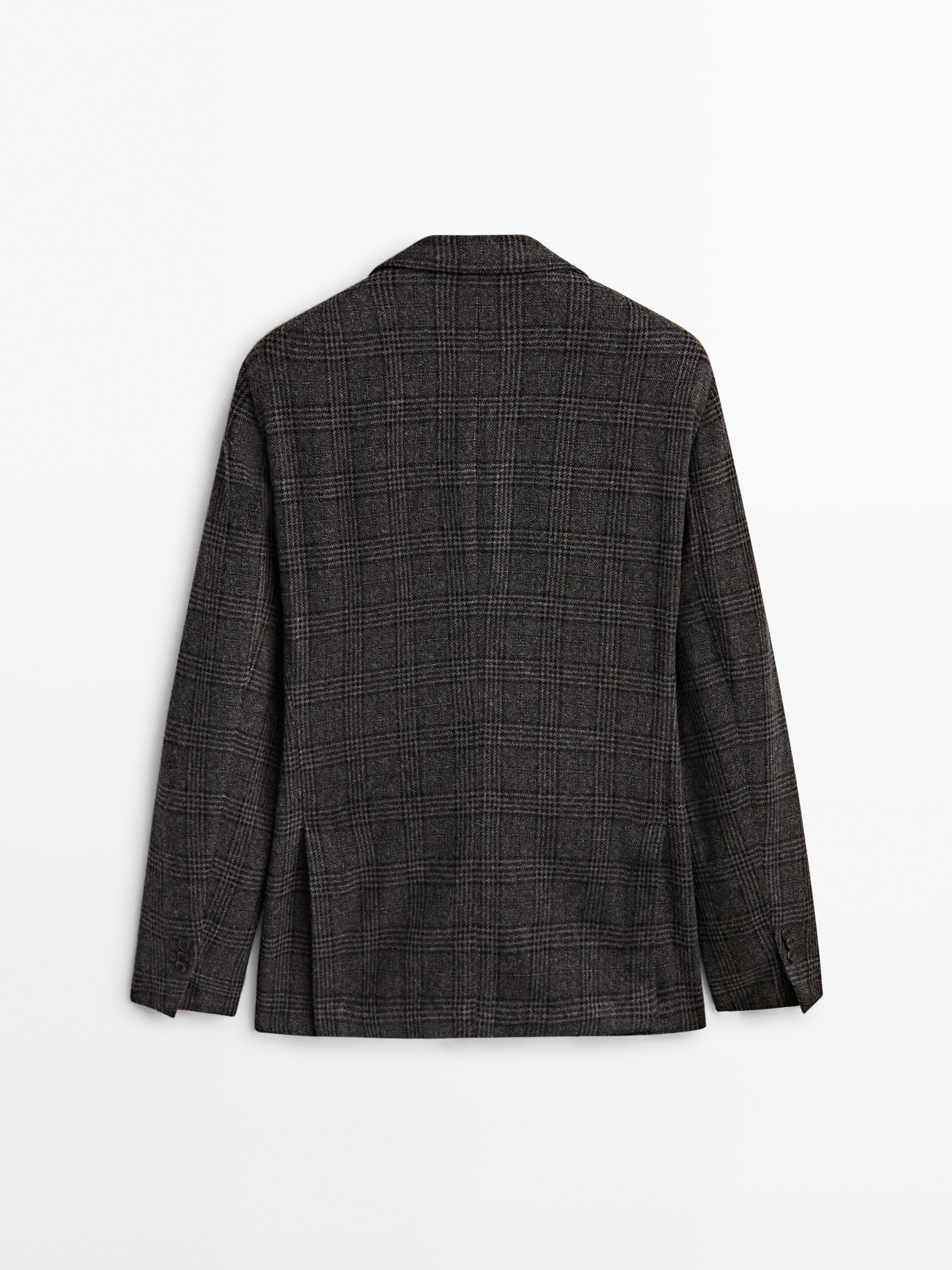monochrome check blazer