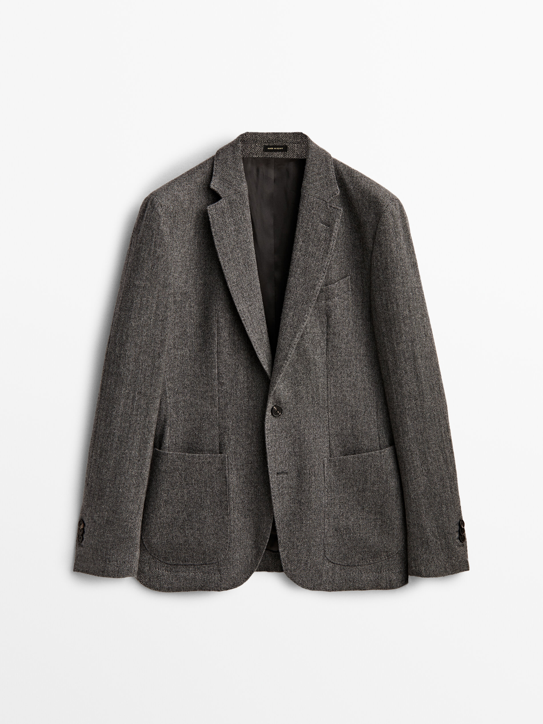 Massimo Dutti Floor-Lenght Coat light grey flecked casual look Fashion Coats Floor-Length Coats 