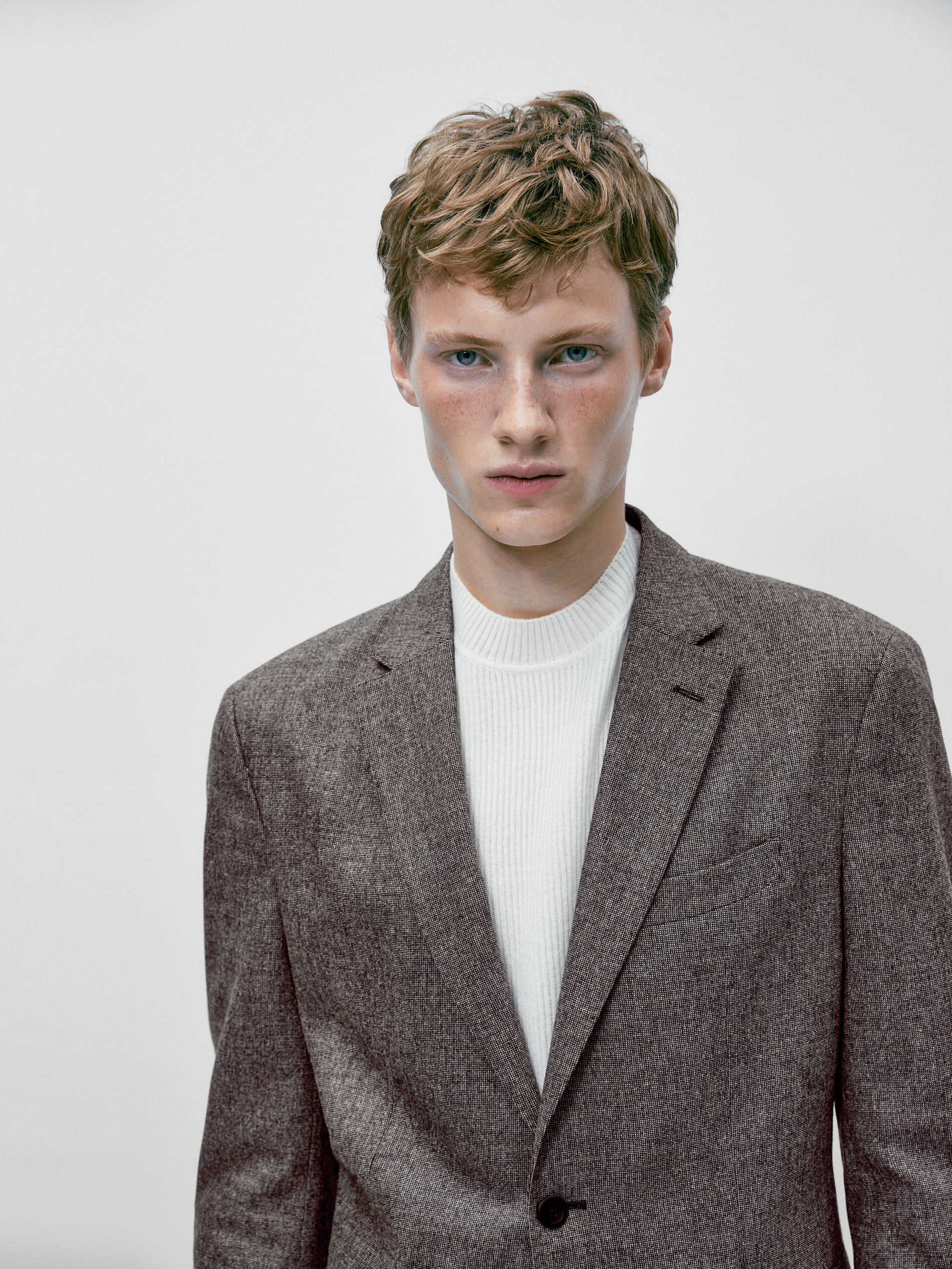 Massimo Dutti - Men - Grey Wool Suit Blazer - Grey - 46