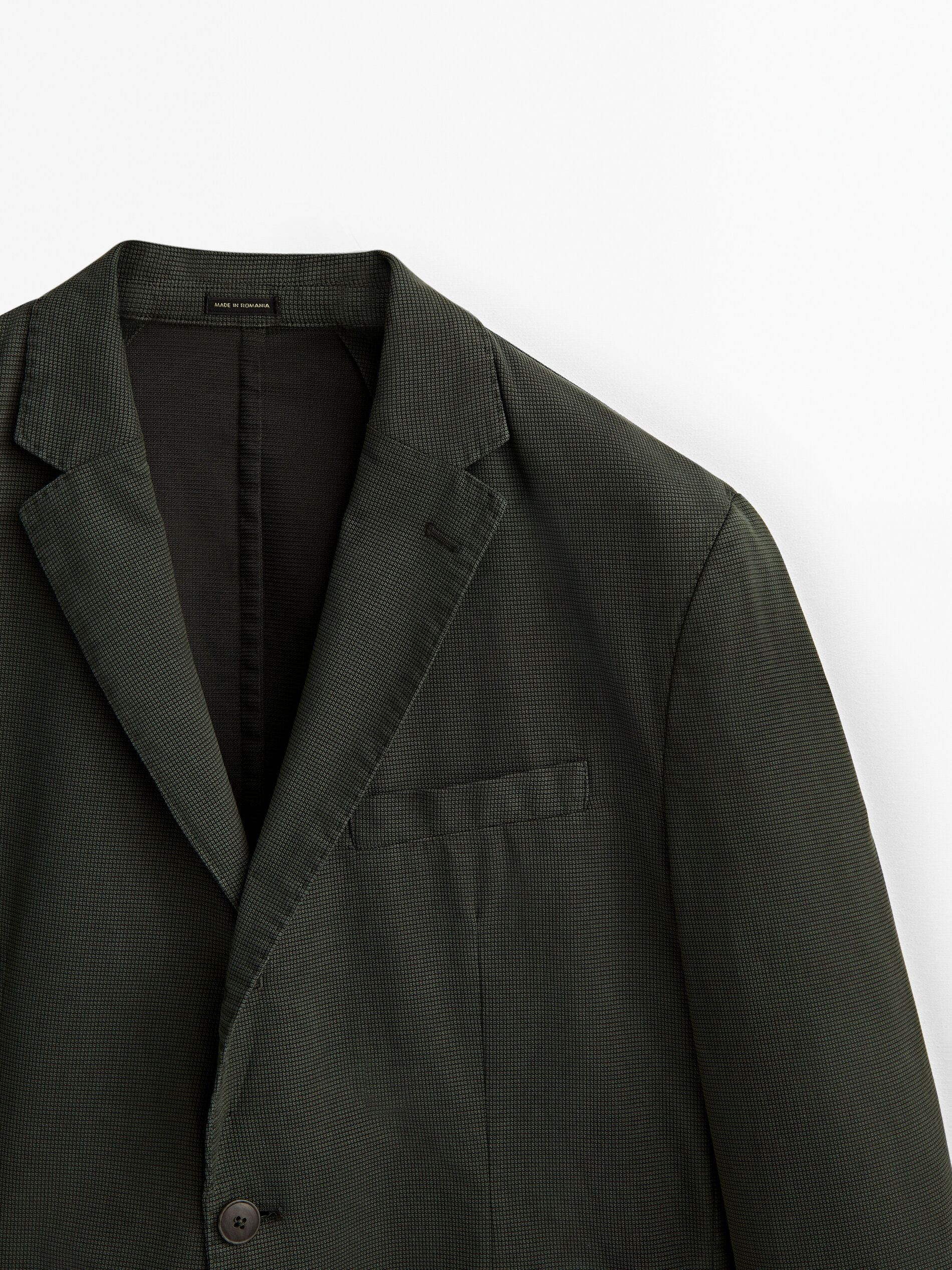 Dyed cotton stretch blazer - Massimo 