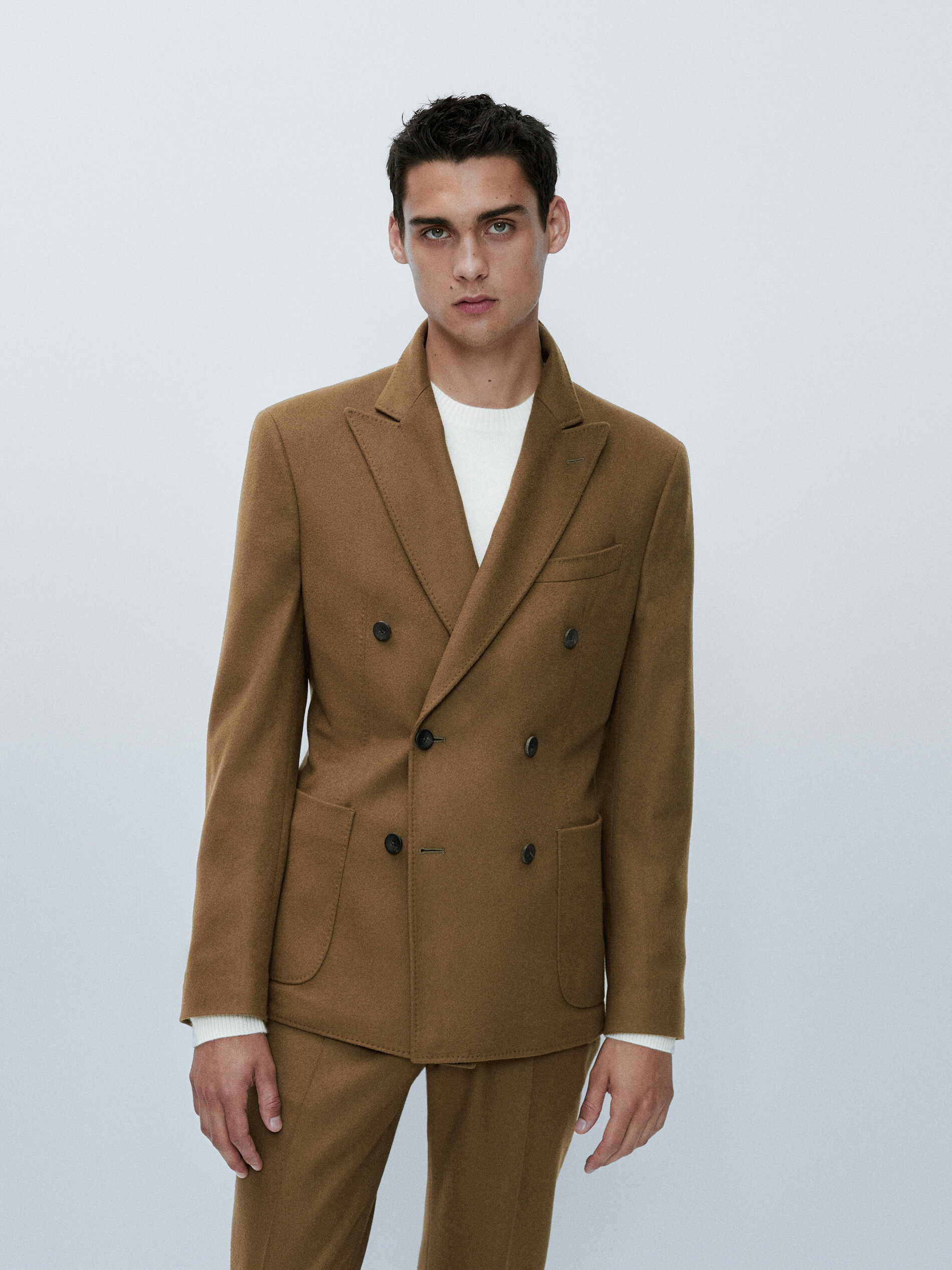 Brown 50                  EU MEN FASHION Suits & Sets Basic Massimo Dutti Suit jacket discount 65% 