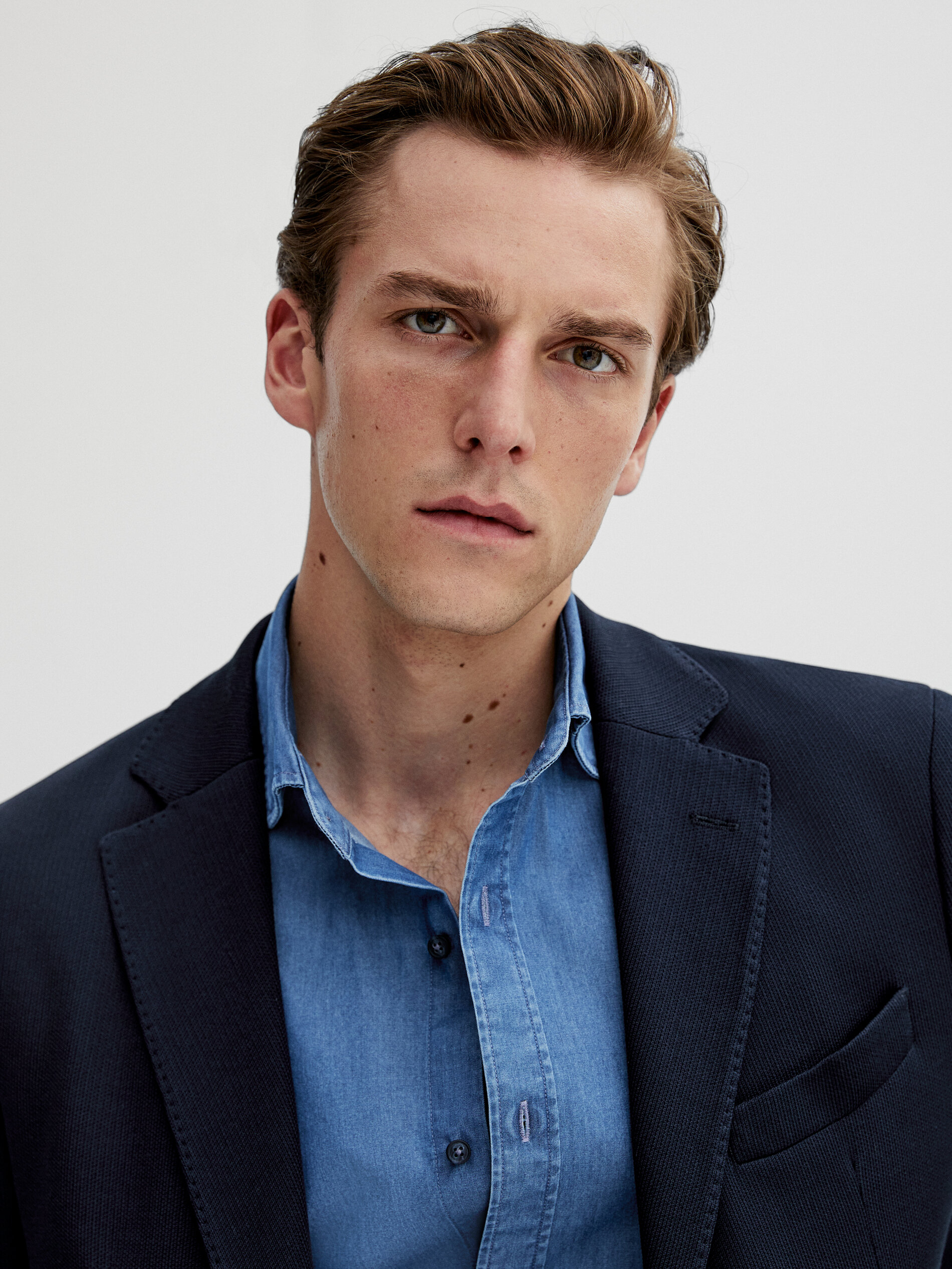 Textured cotton blazer - Massimo Dutti 