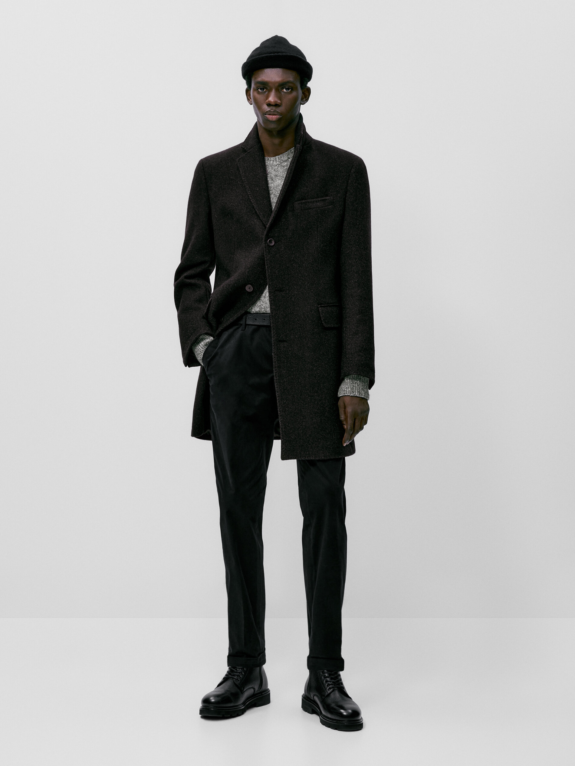 massimo dutti white coat