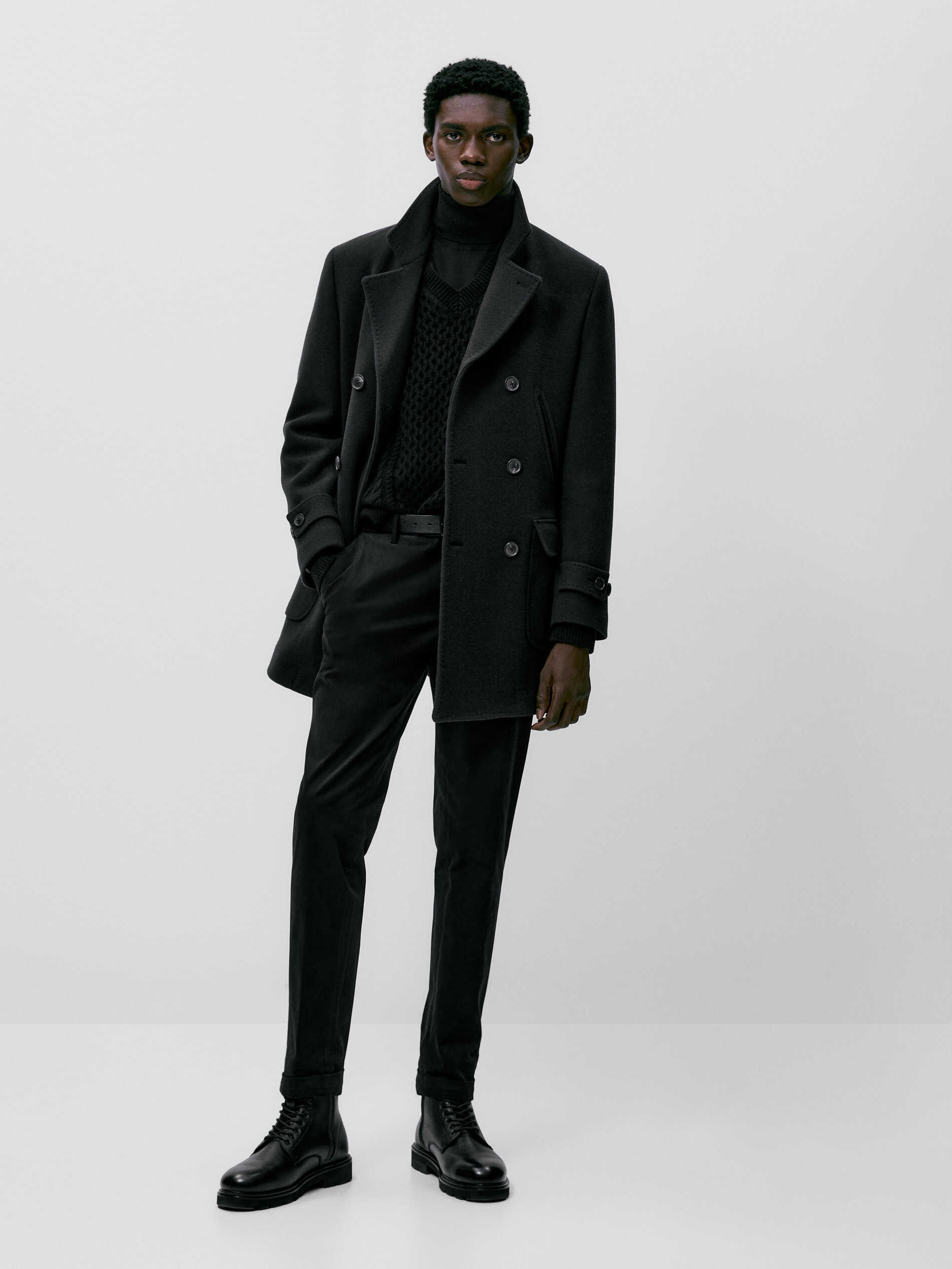massimo dutti white coat