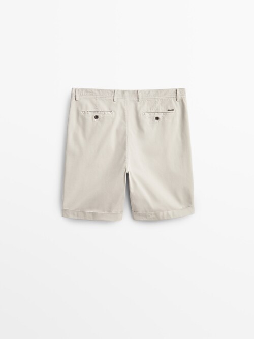 During ~ hot each Micro-textured cotton Bermuda shorts - Massimo Dutti United Kingdom