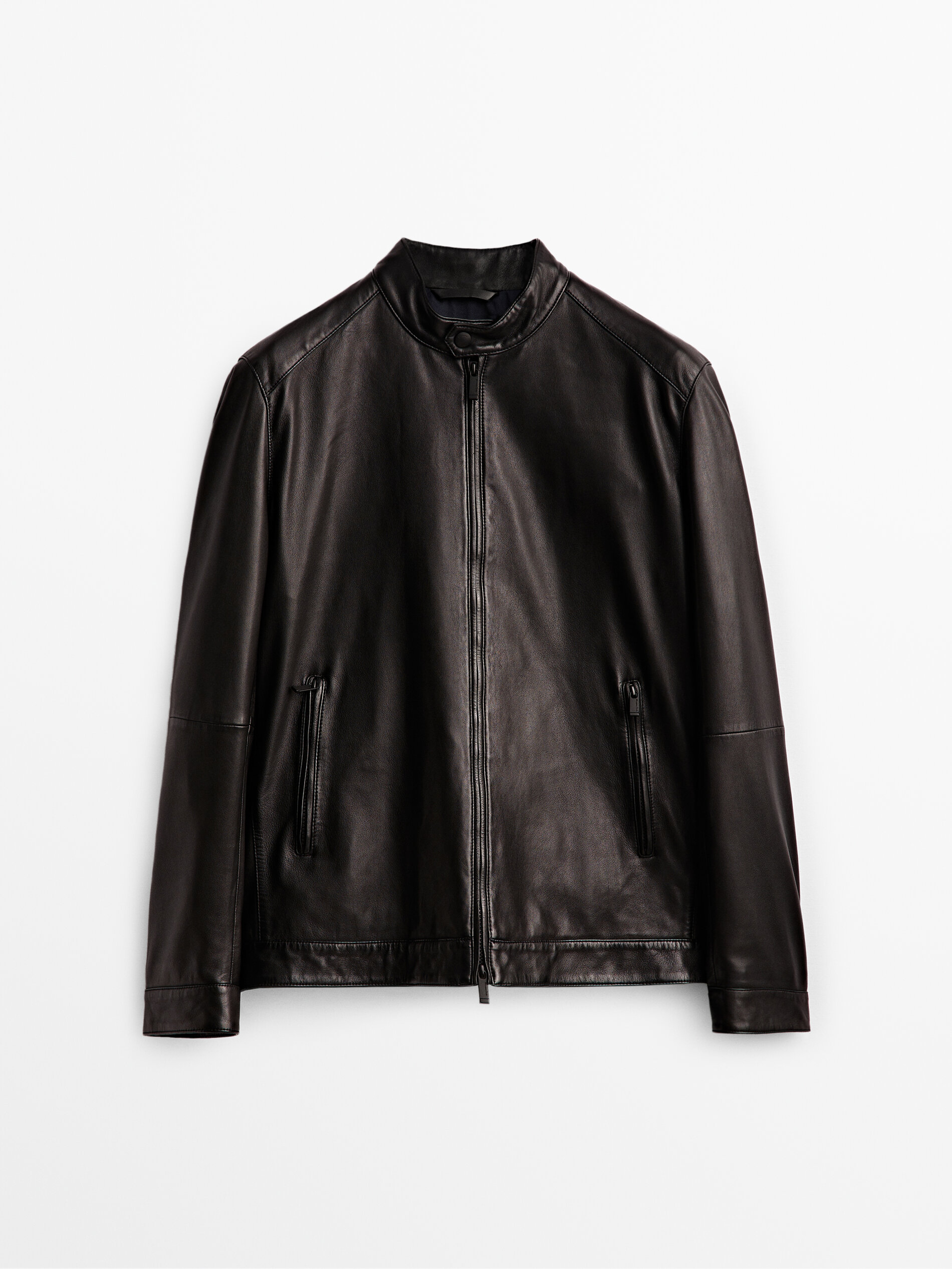 Black nappa leather jacket - Massimo 