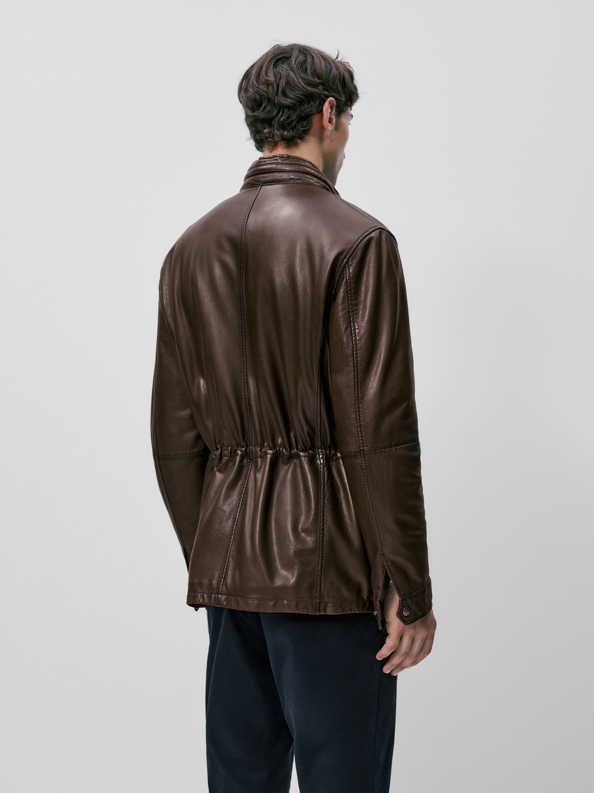 Quilted nappa leather jacket with 