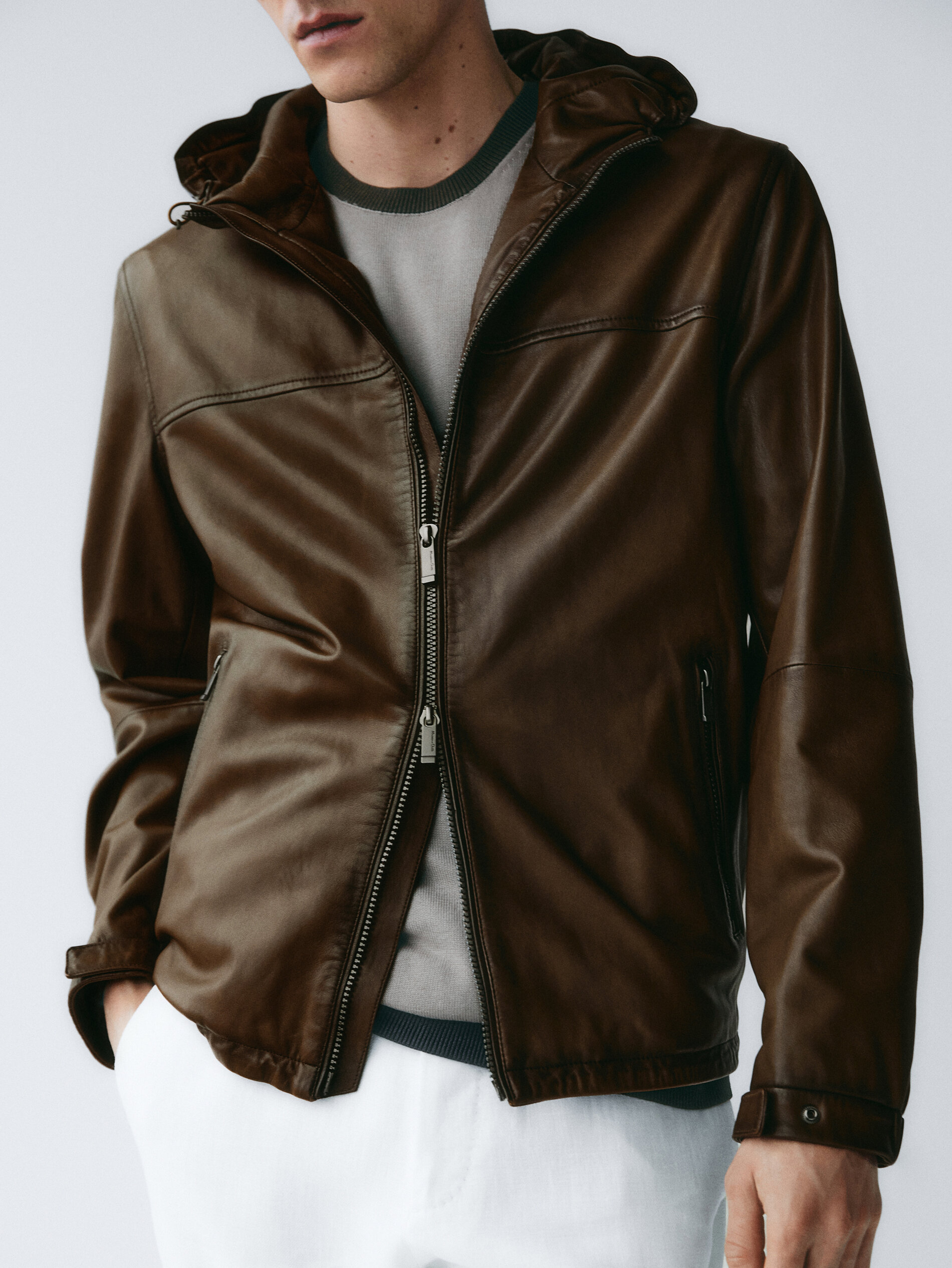 Chaquetas en piel para hombre - Massimo Dutti España