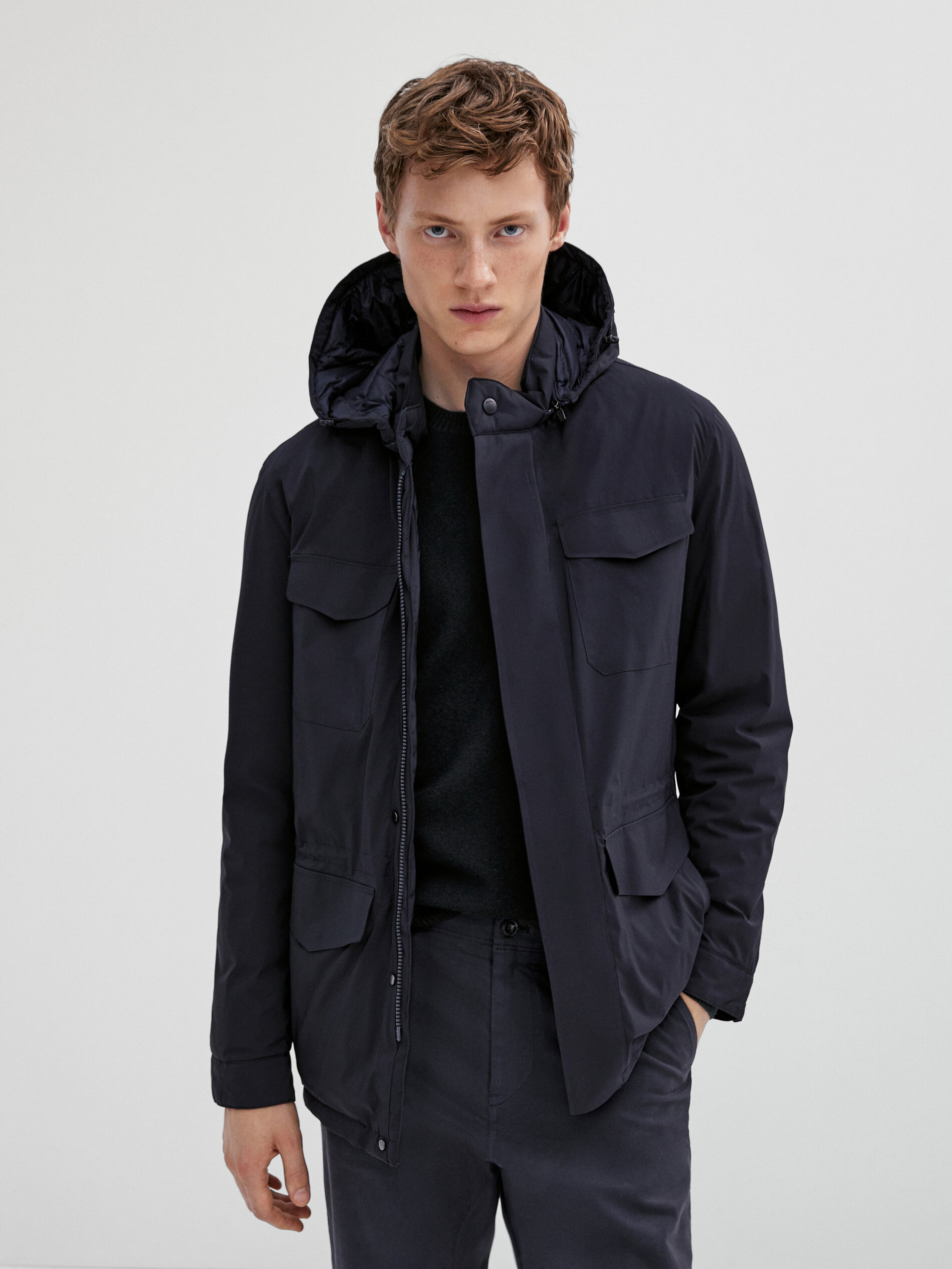 Down jacket with pockets - Massimo 