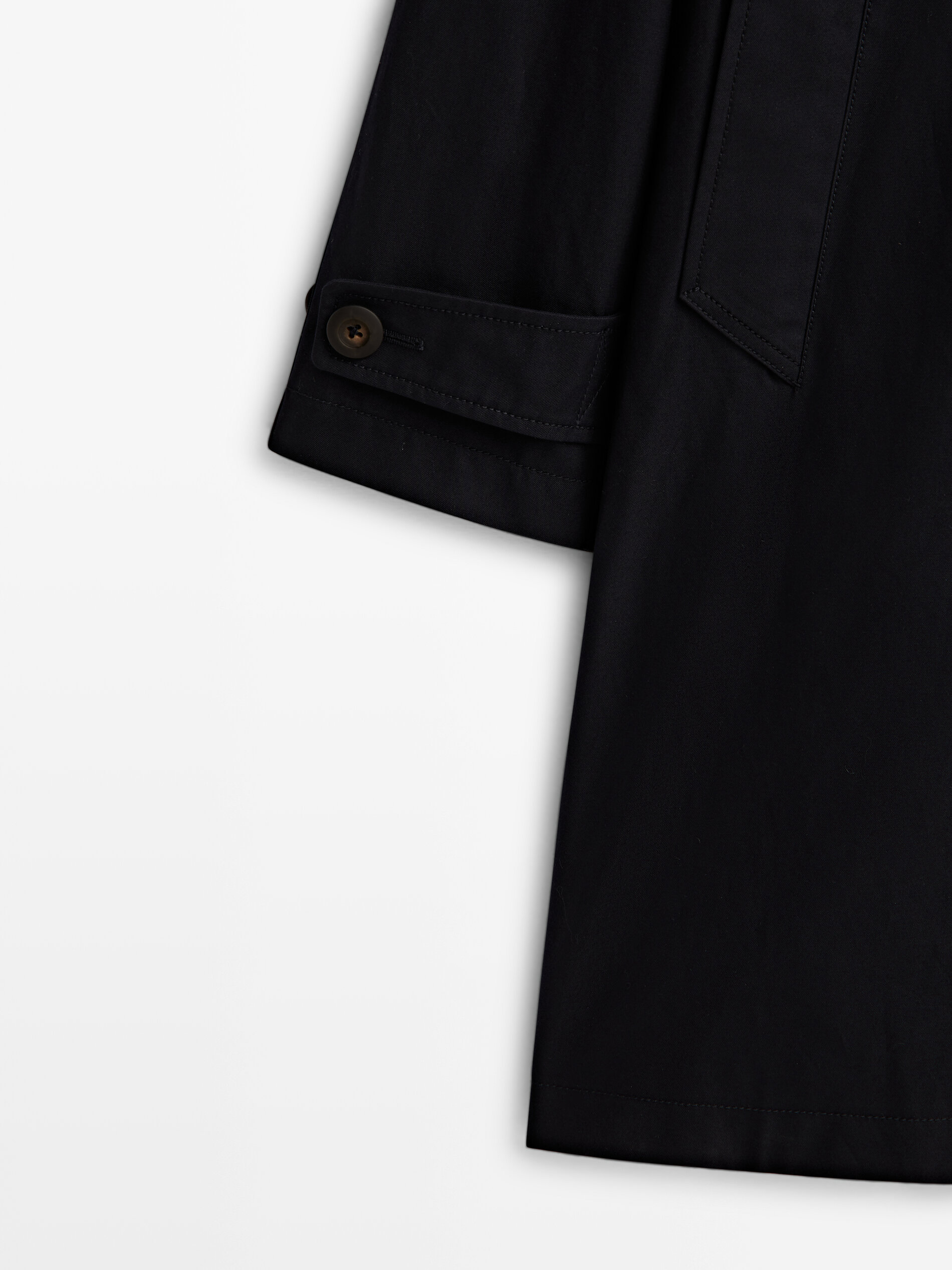 massimo dutti trench coat blue