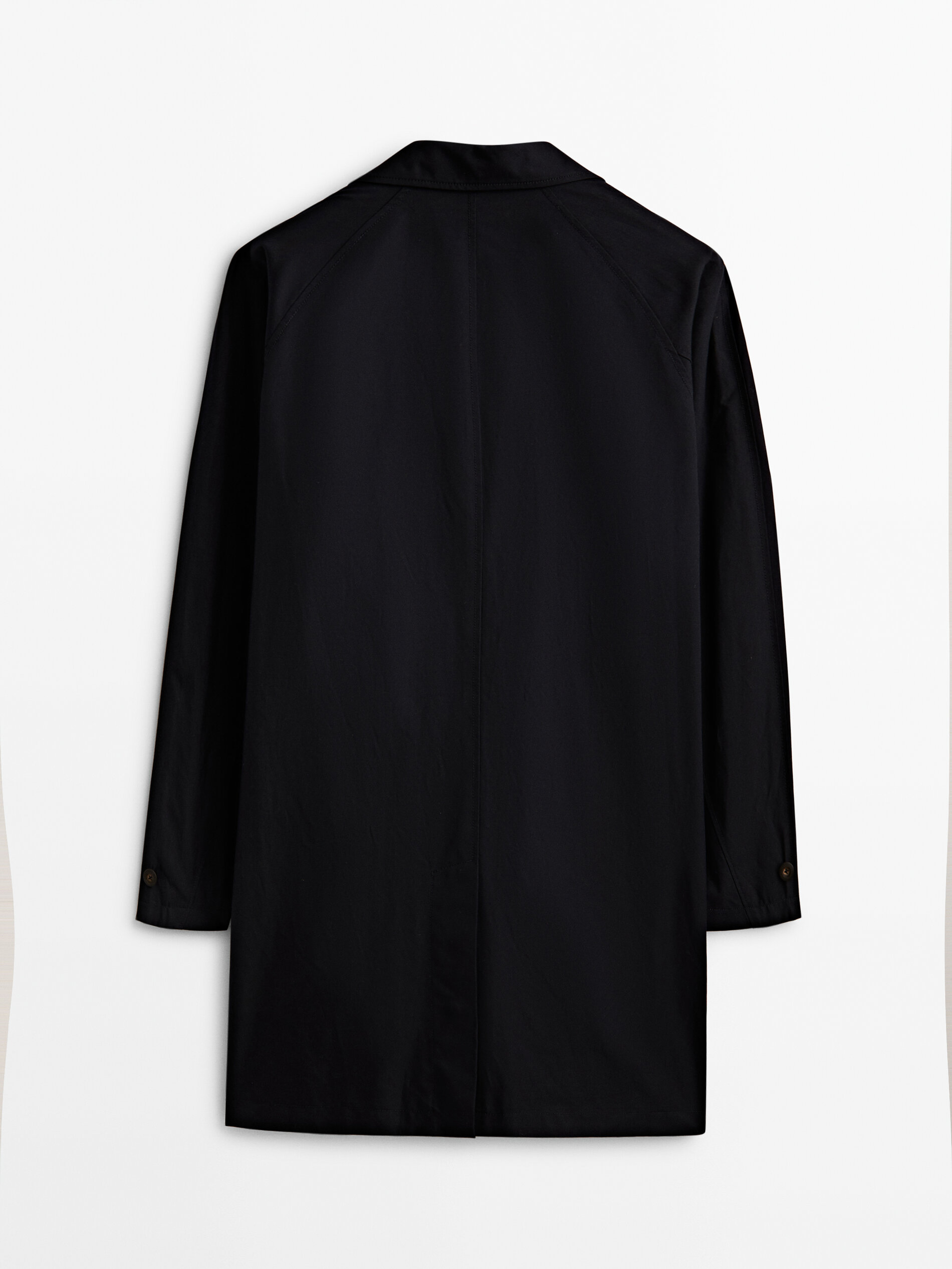 massimo dutti trench coat blue