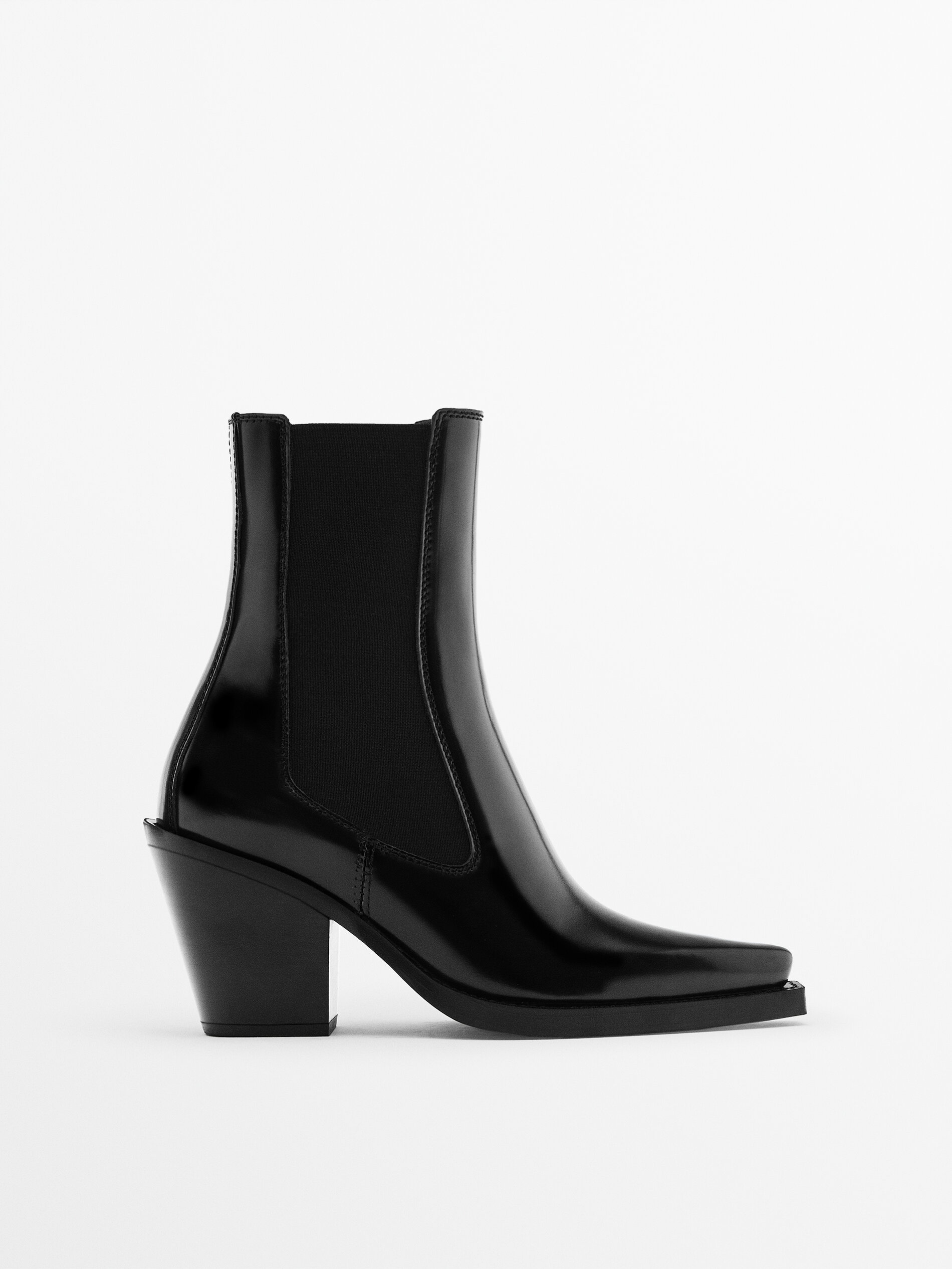 Leather Cowboy-style Chelsea boots 