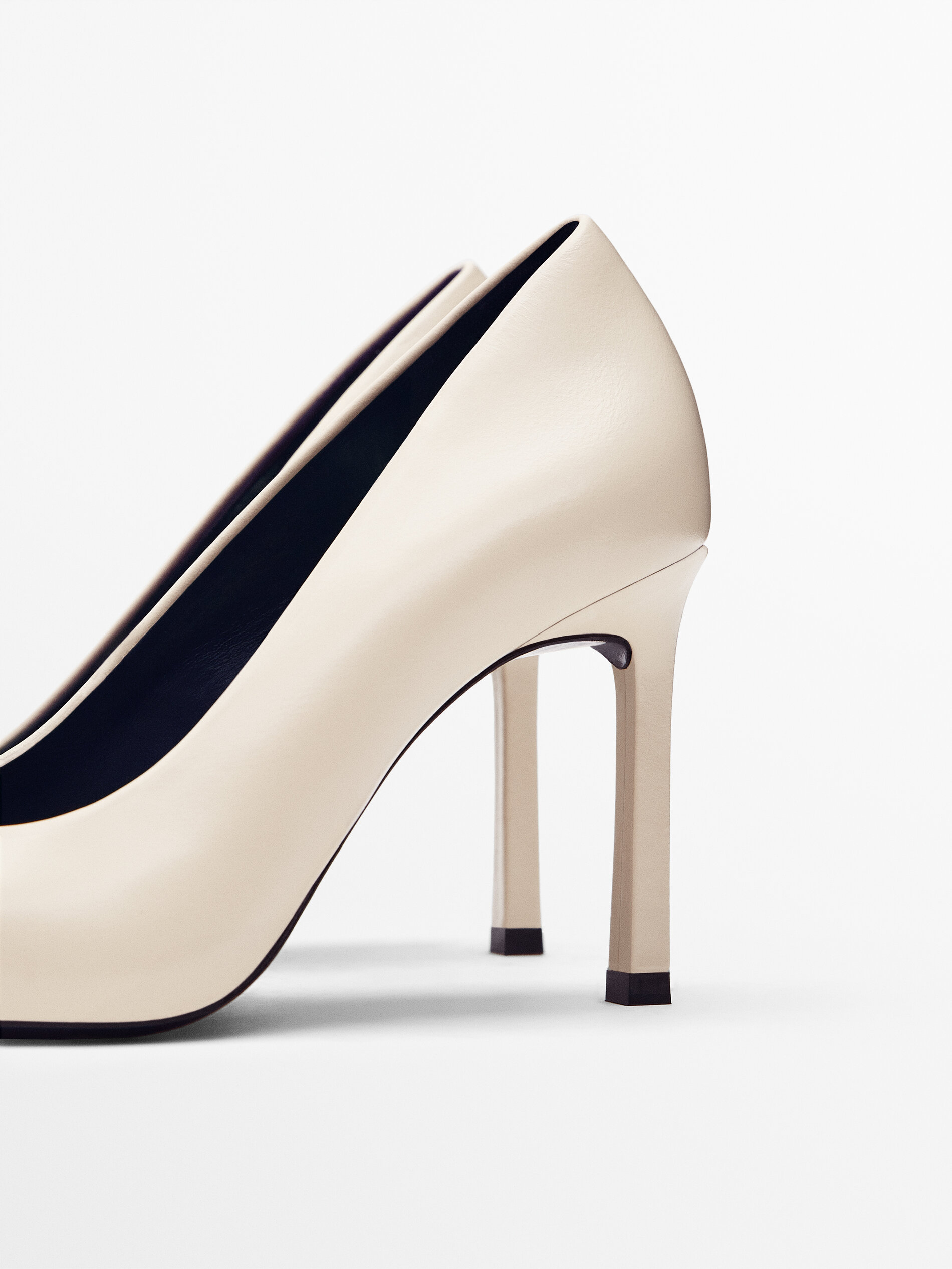 white leather heels shoes