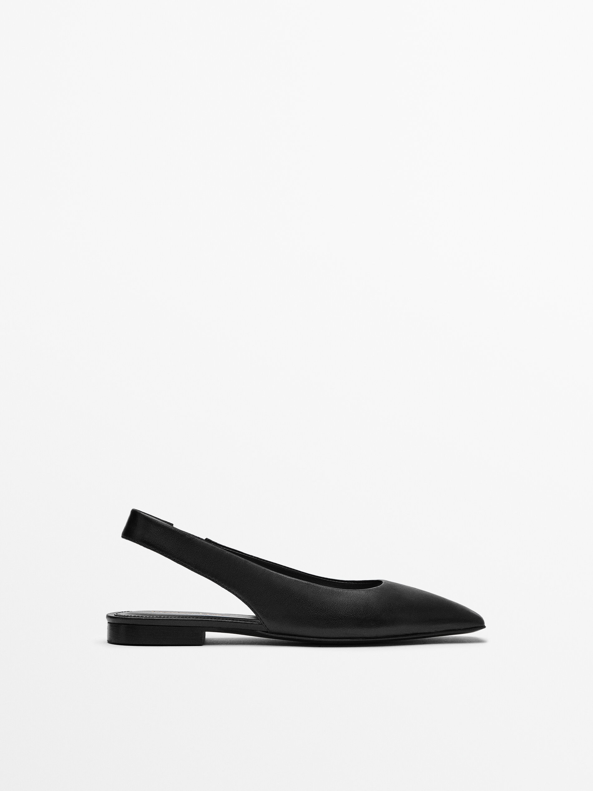 Flat leather slingback shoes clearance