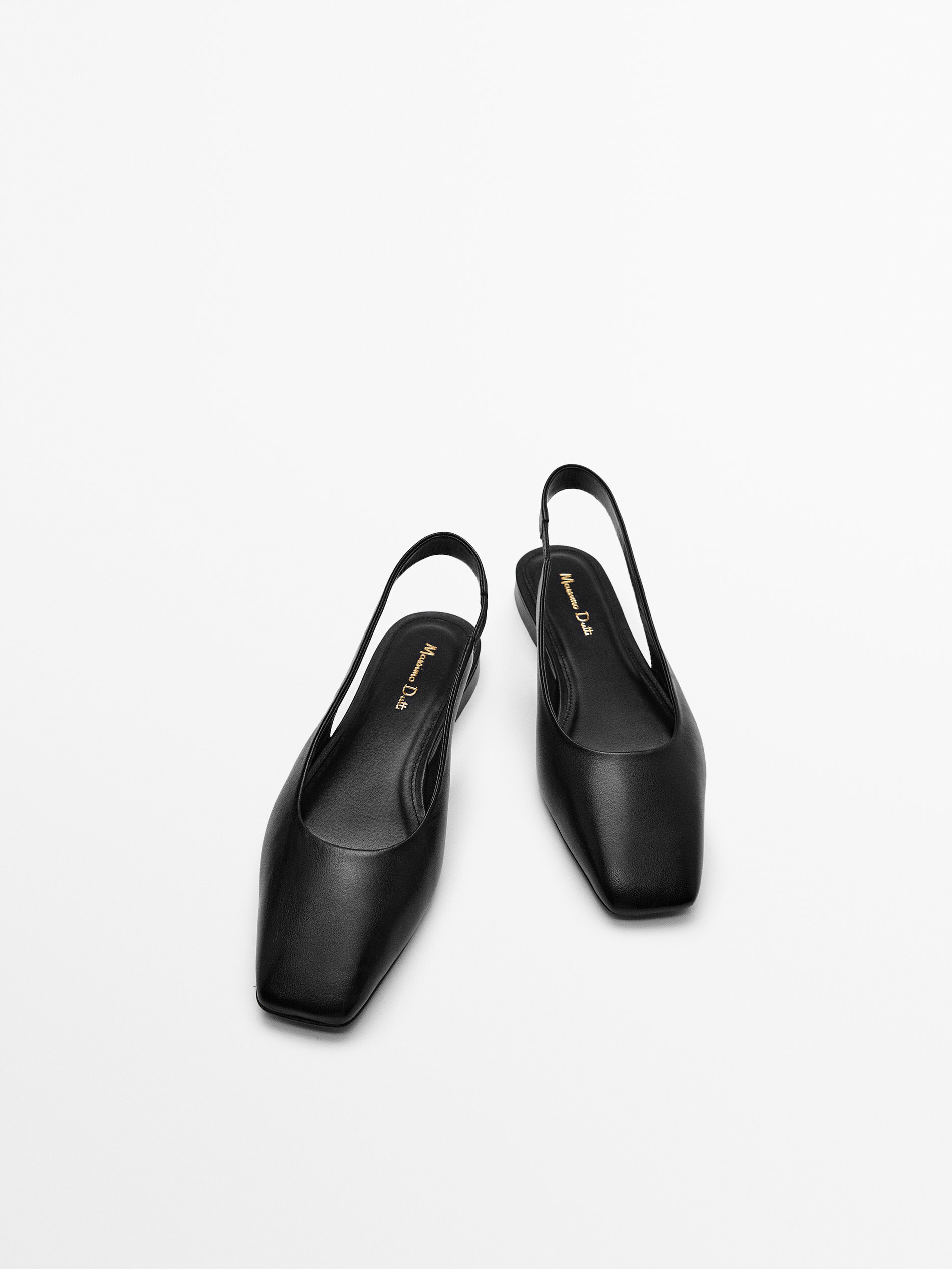 Flat leather slingback shoes clearance