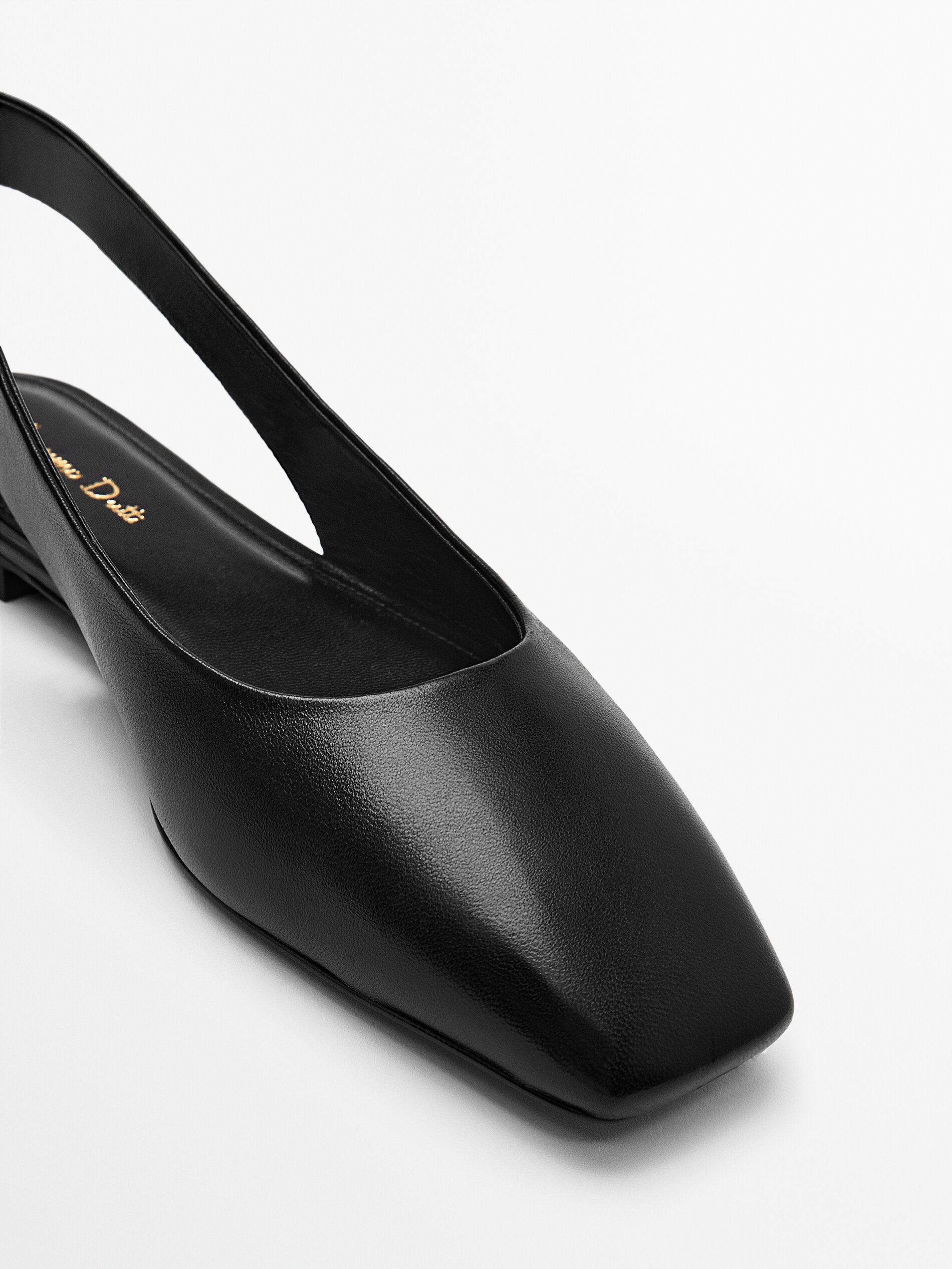 Flat leather slingback shoes clearance