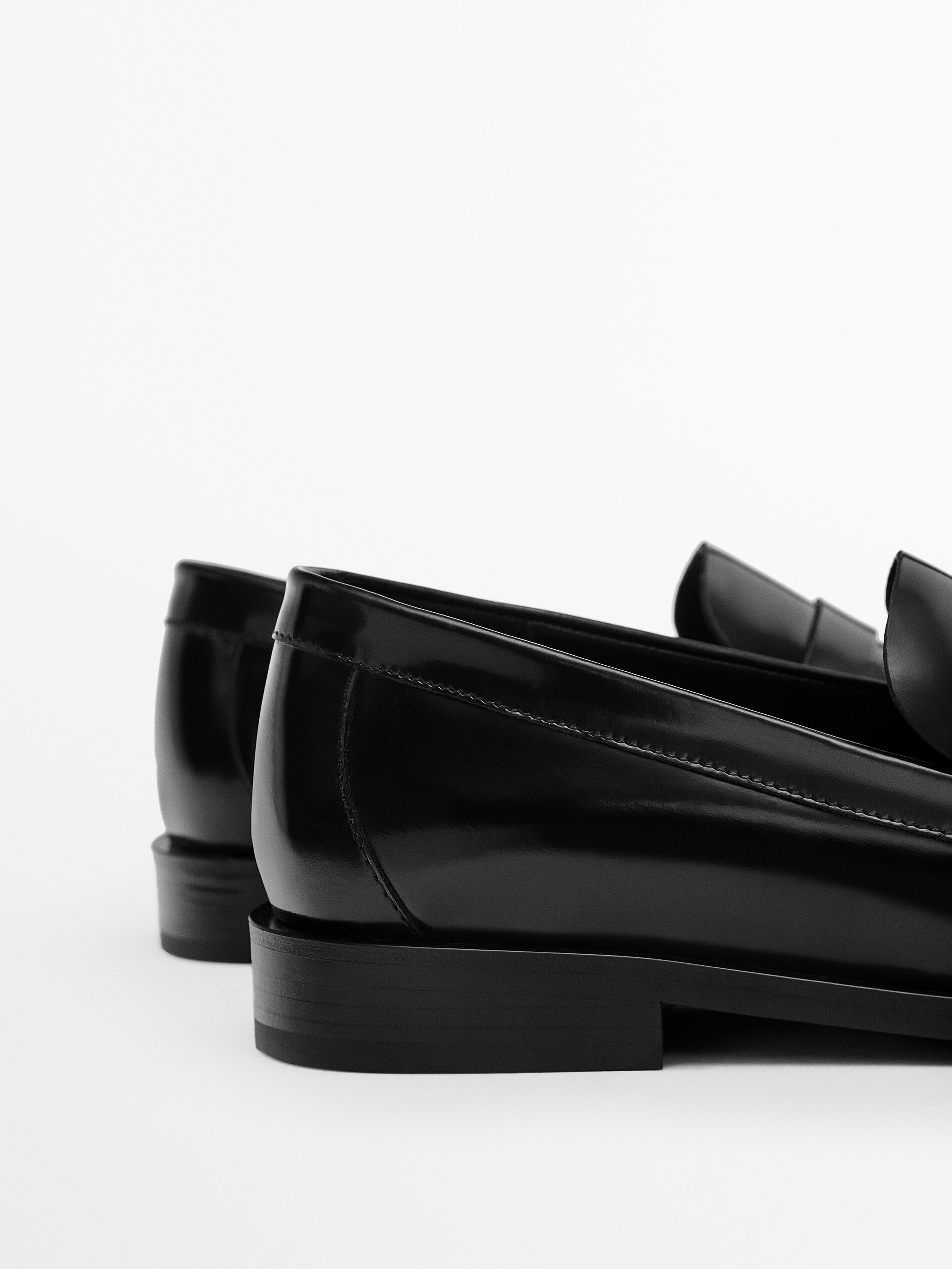 Leather penny strap loafers - Massimo 
