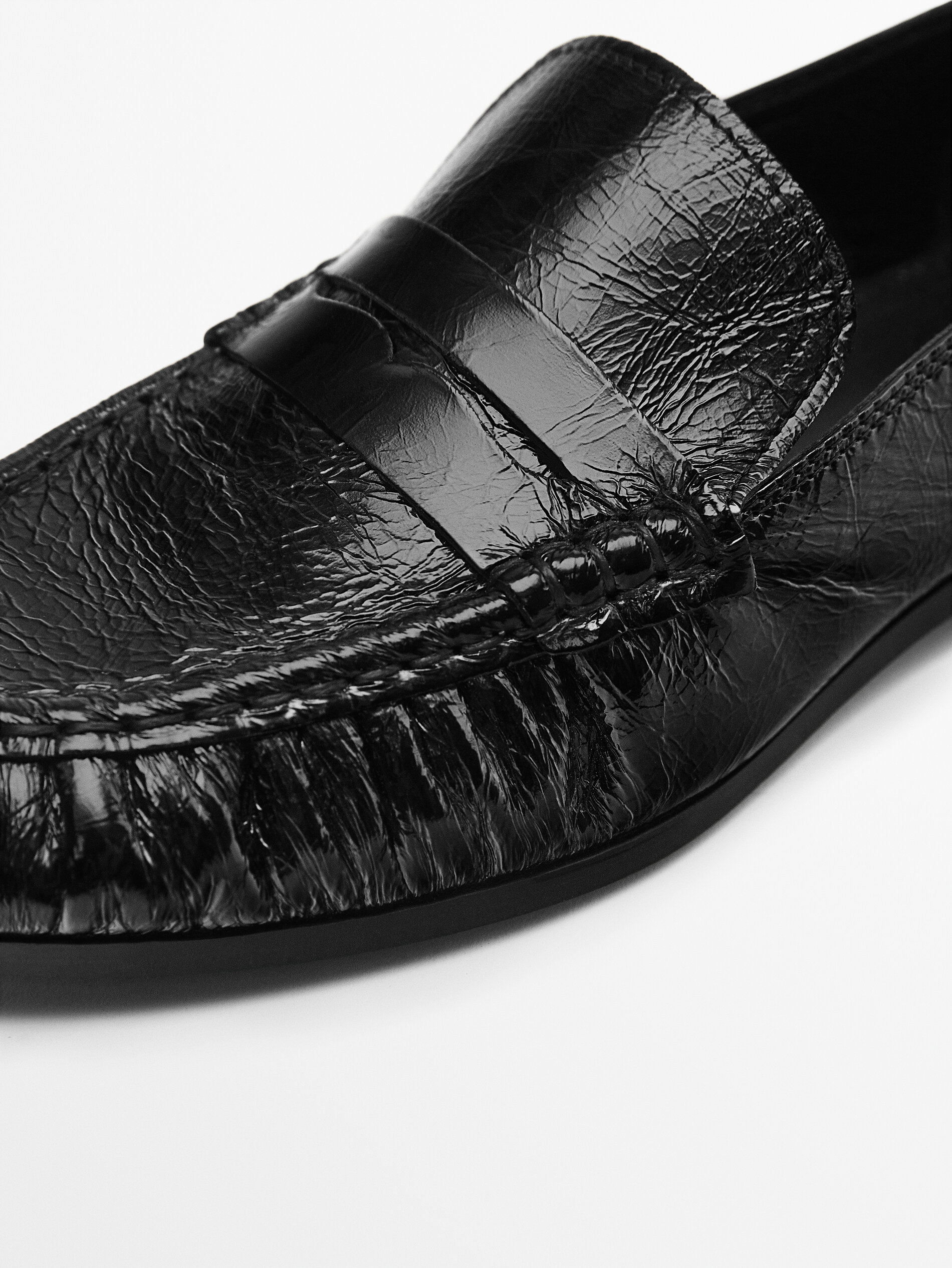 Leather loafers - Massimo Dutti España