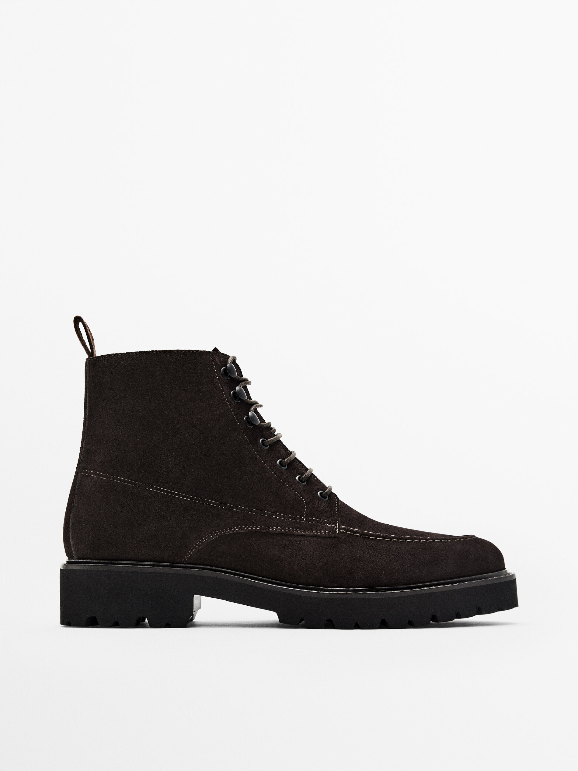 Brown moc toe boots clearance