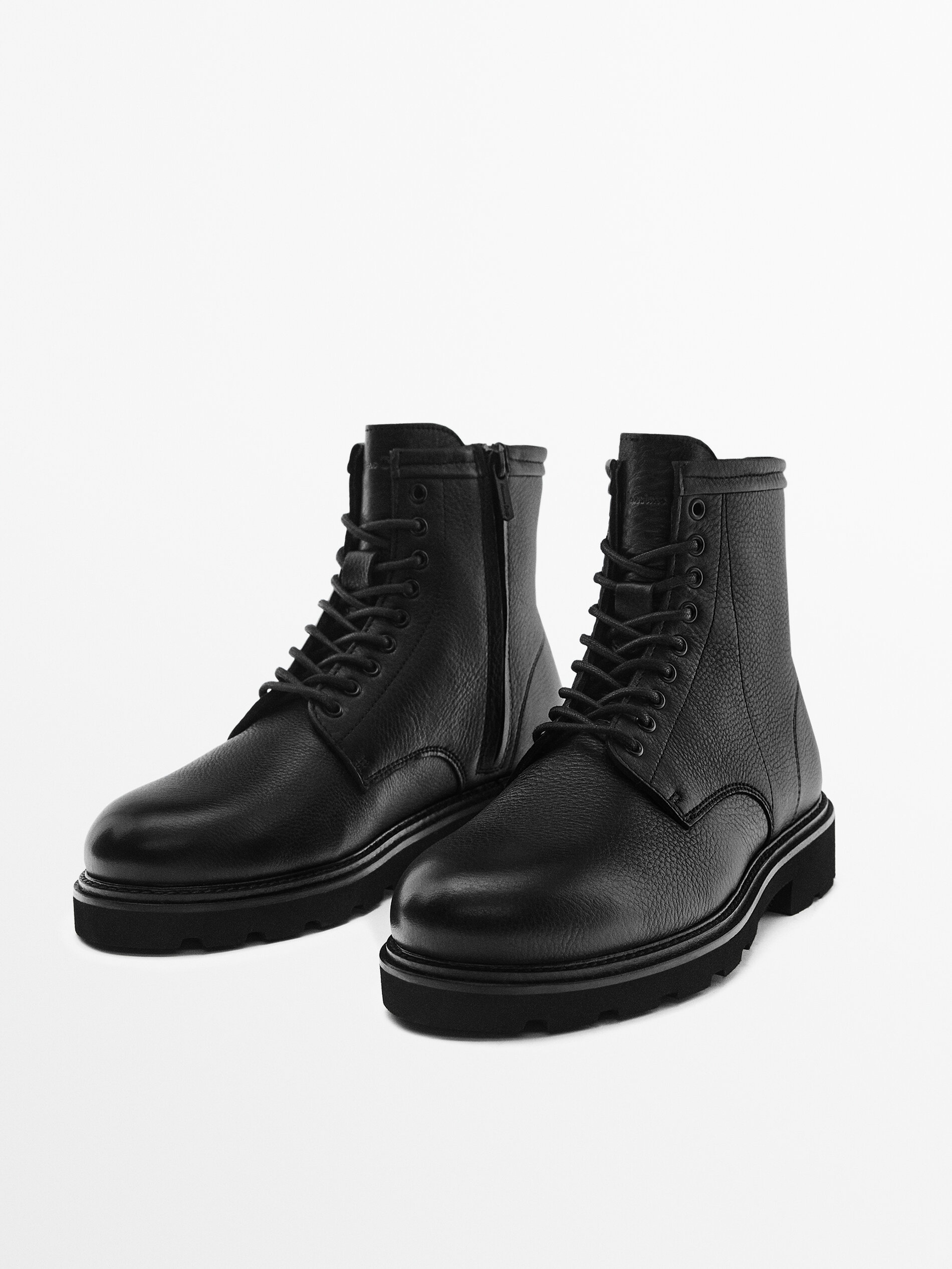 Massimo Dutti - Men - Leather Boots - Limited Edition - Black - 11