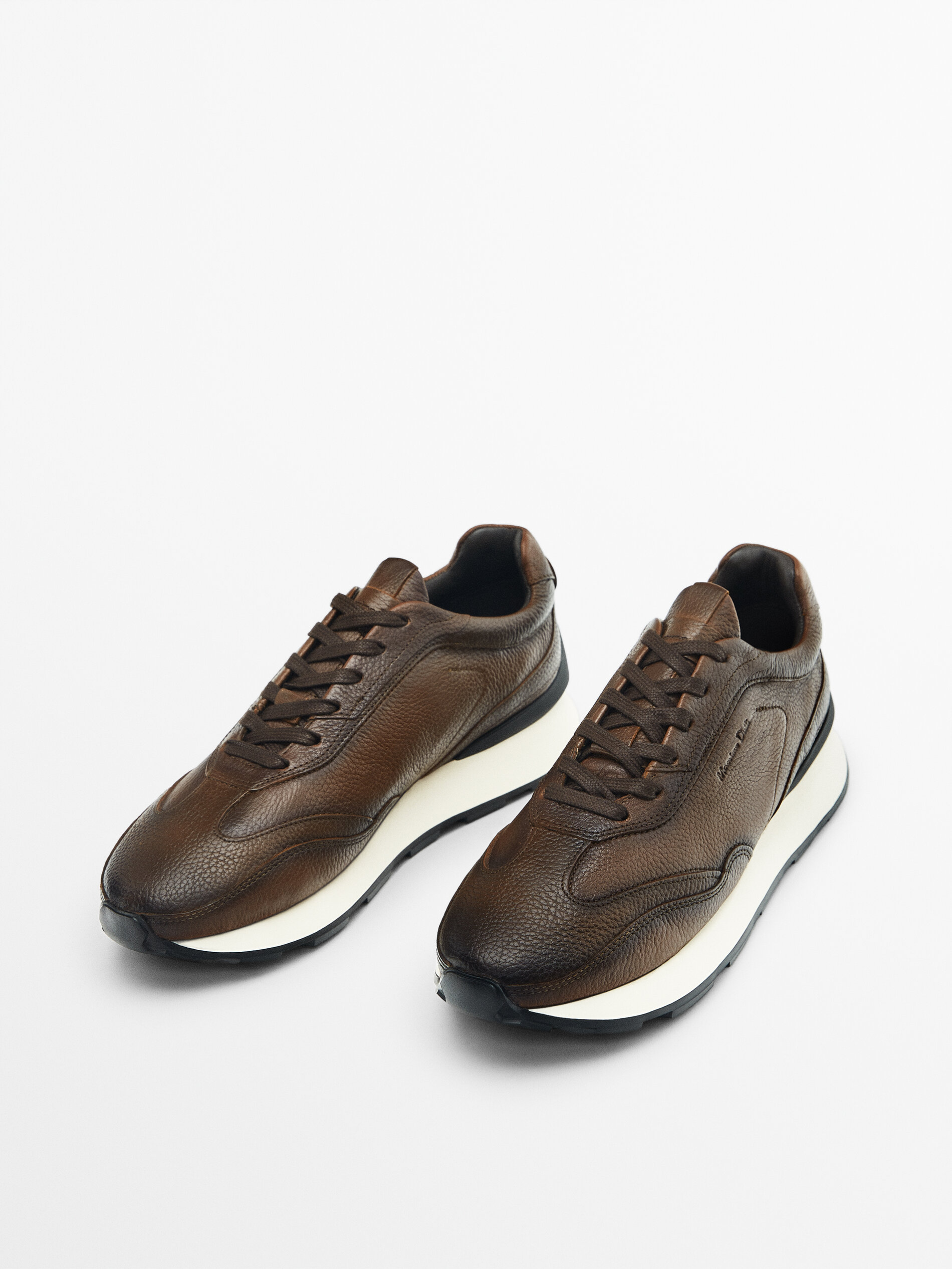 Massimo dutti leather sneakers Clearance