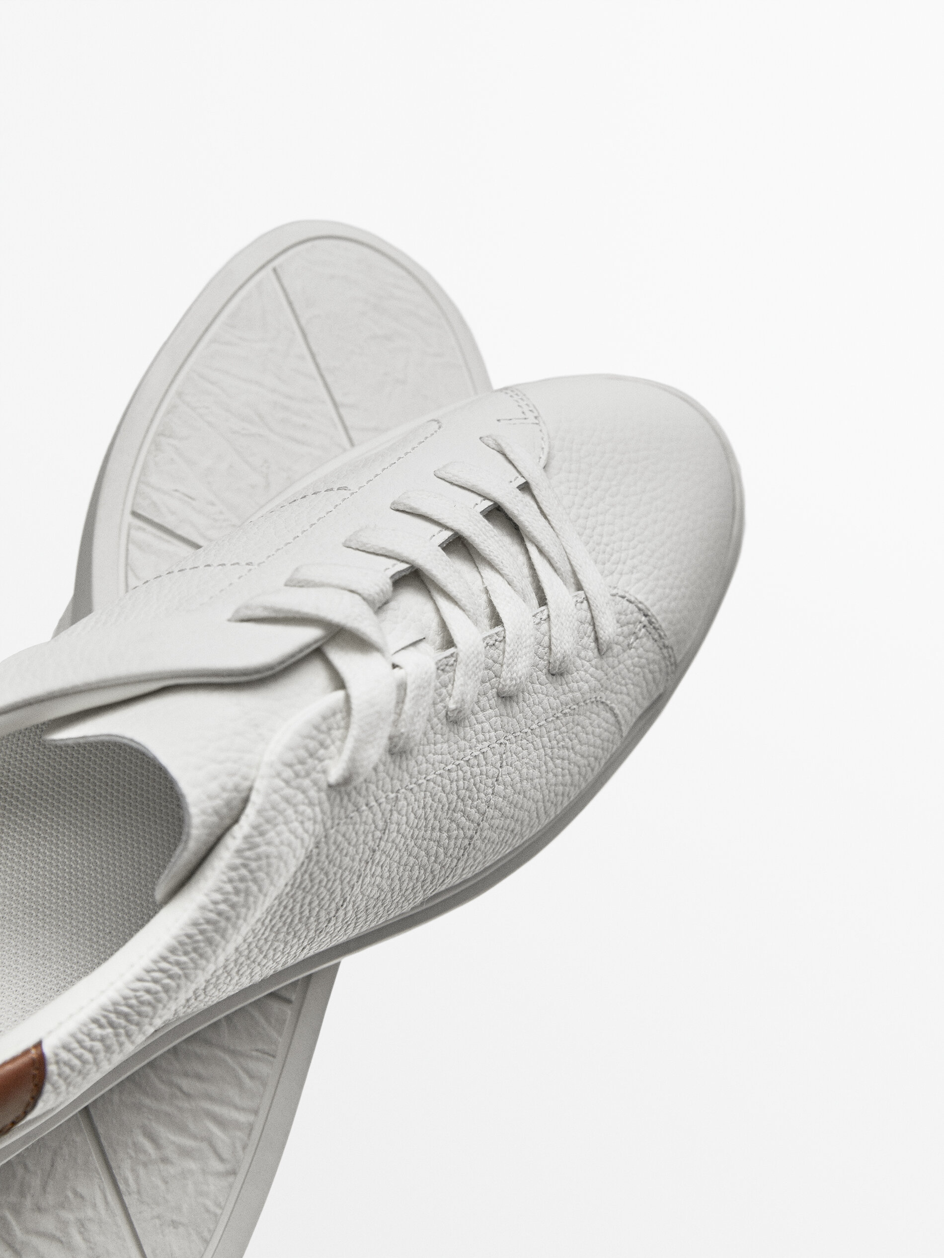 massimo dutti leather trainers