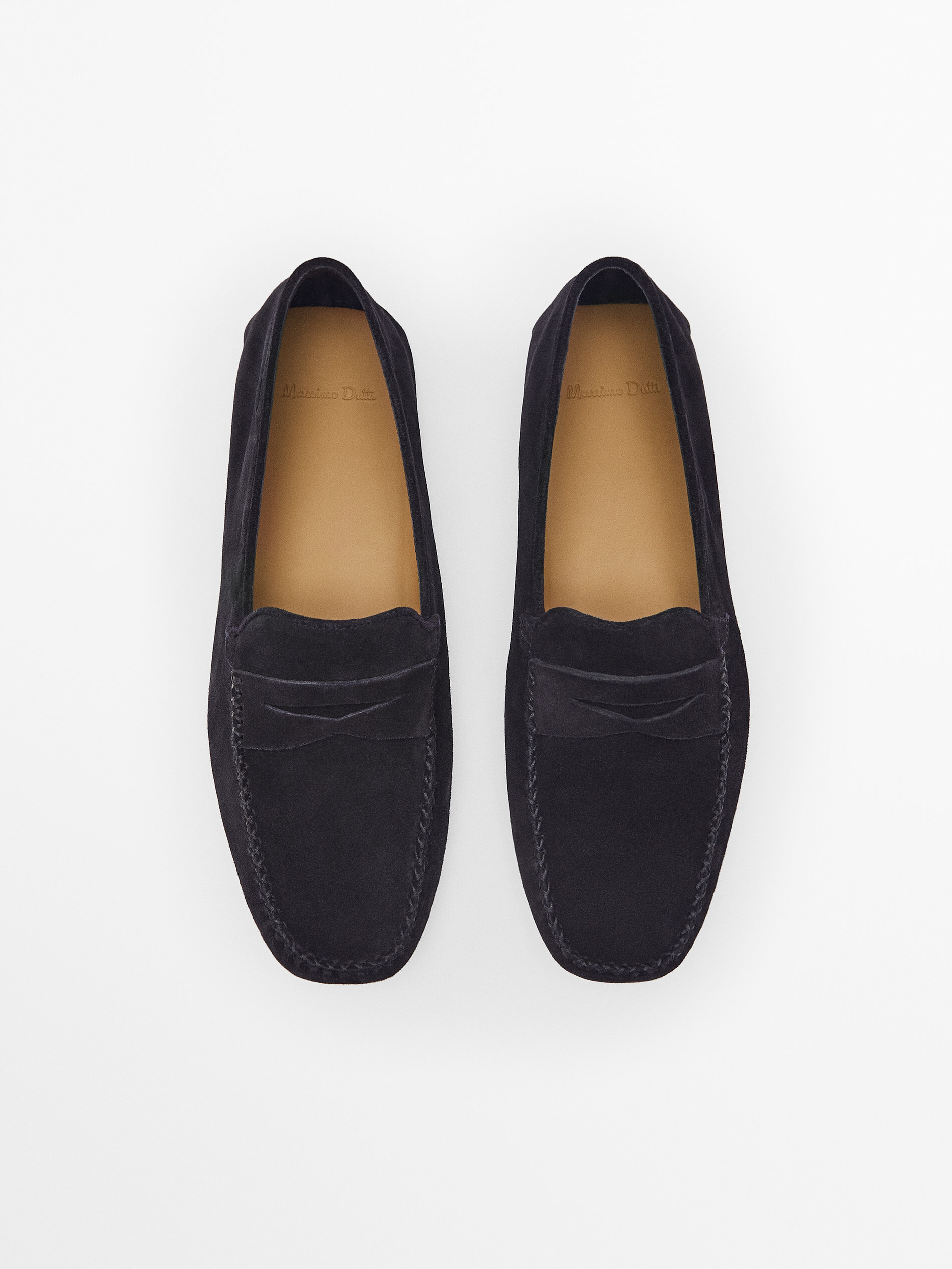 Soft split suede home loafers - Massimo 
