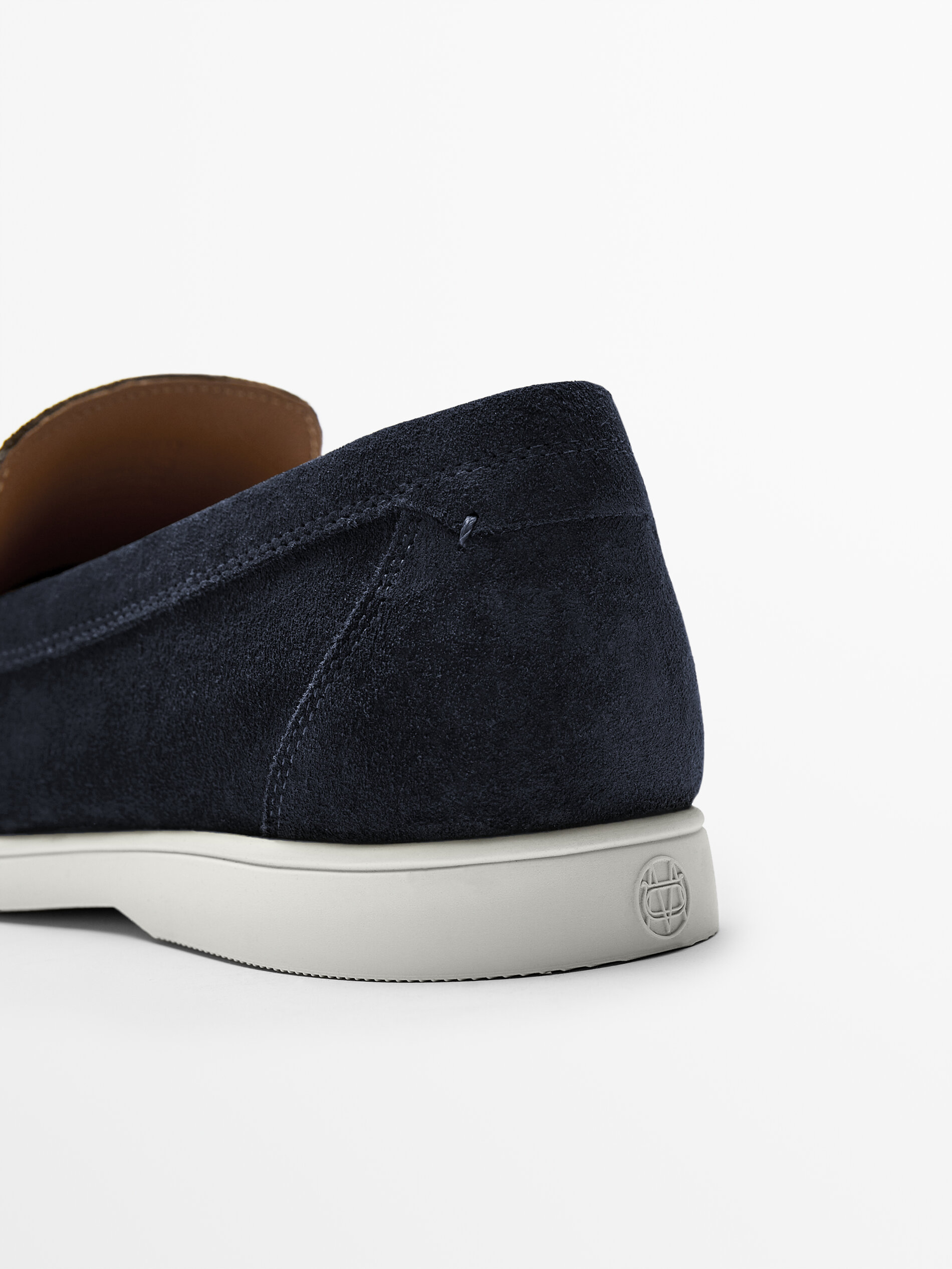 BLUE SOFT SPLIT SUEDE LOAFERS - Massimo 