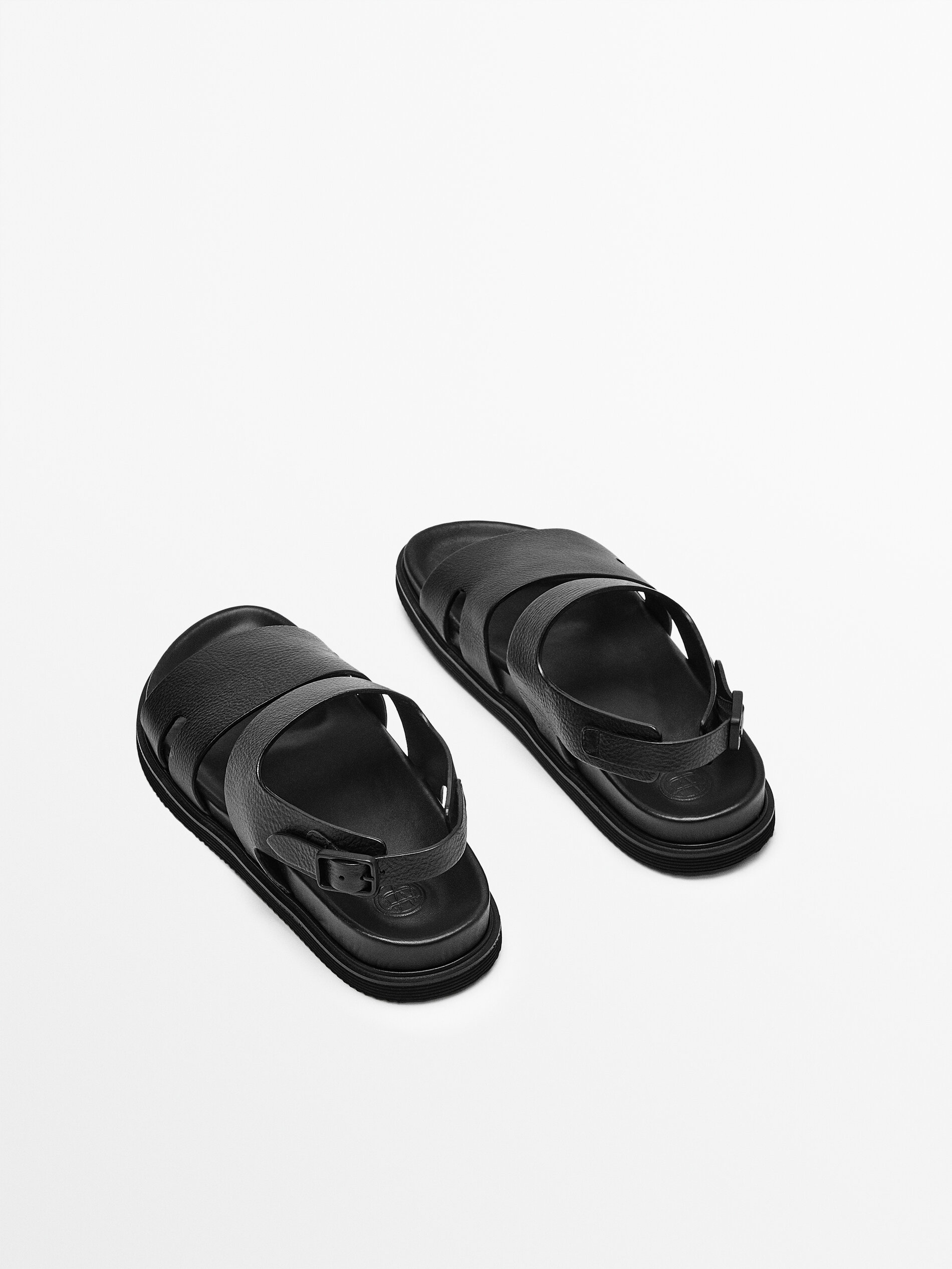 STRAPPY LEATHER SANDALS - Massimo Dutti 