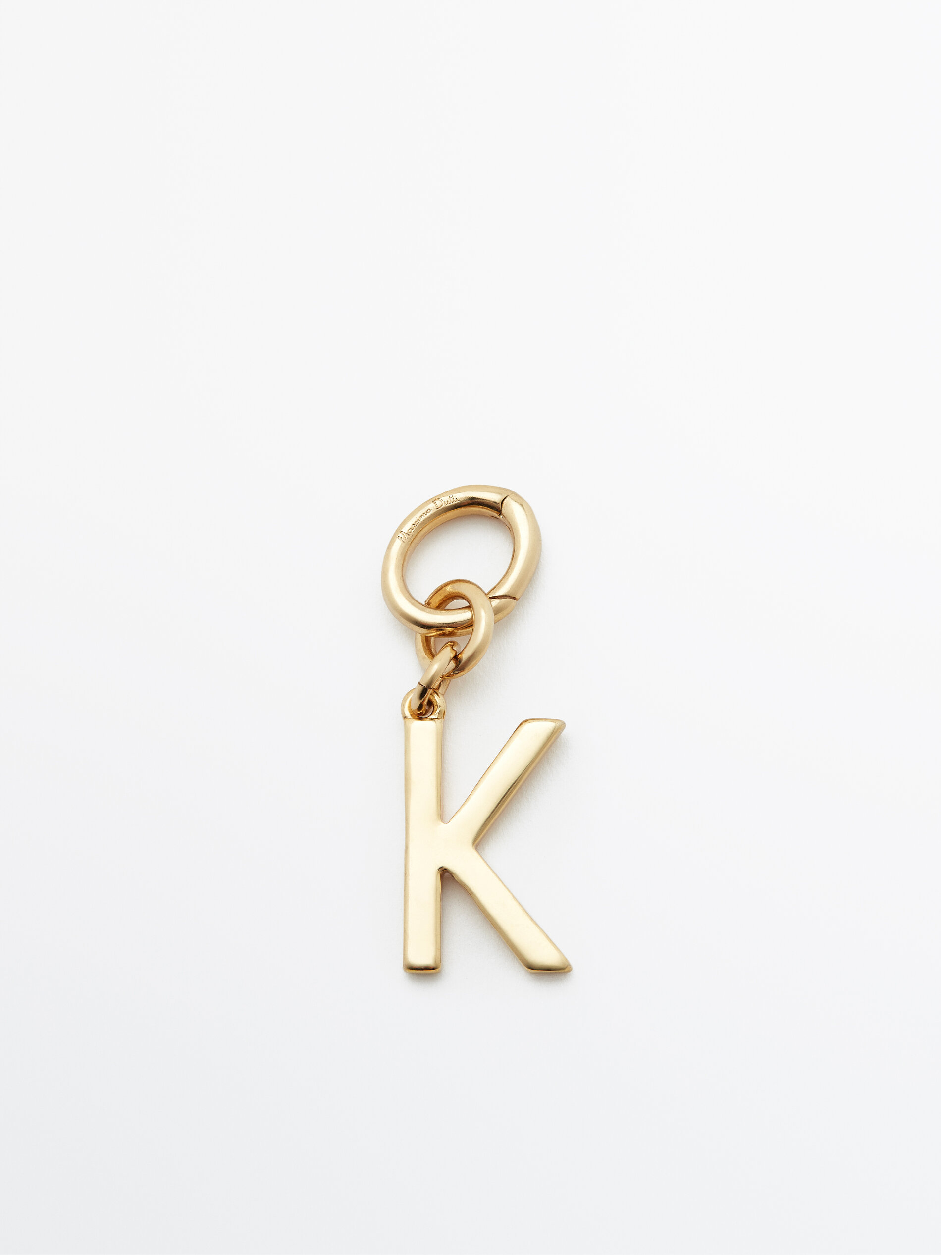 Gold-plated letter K charm - Massimo 