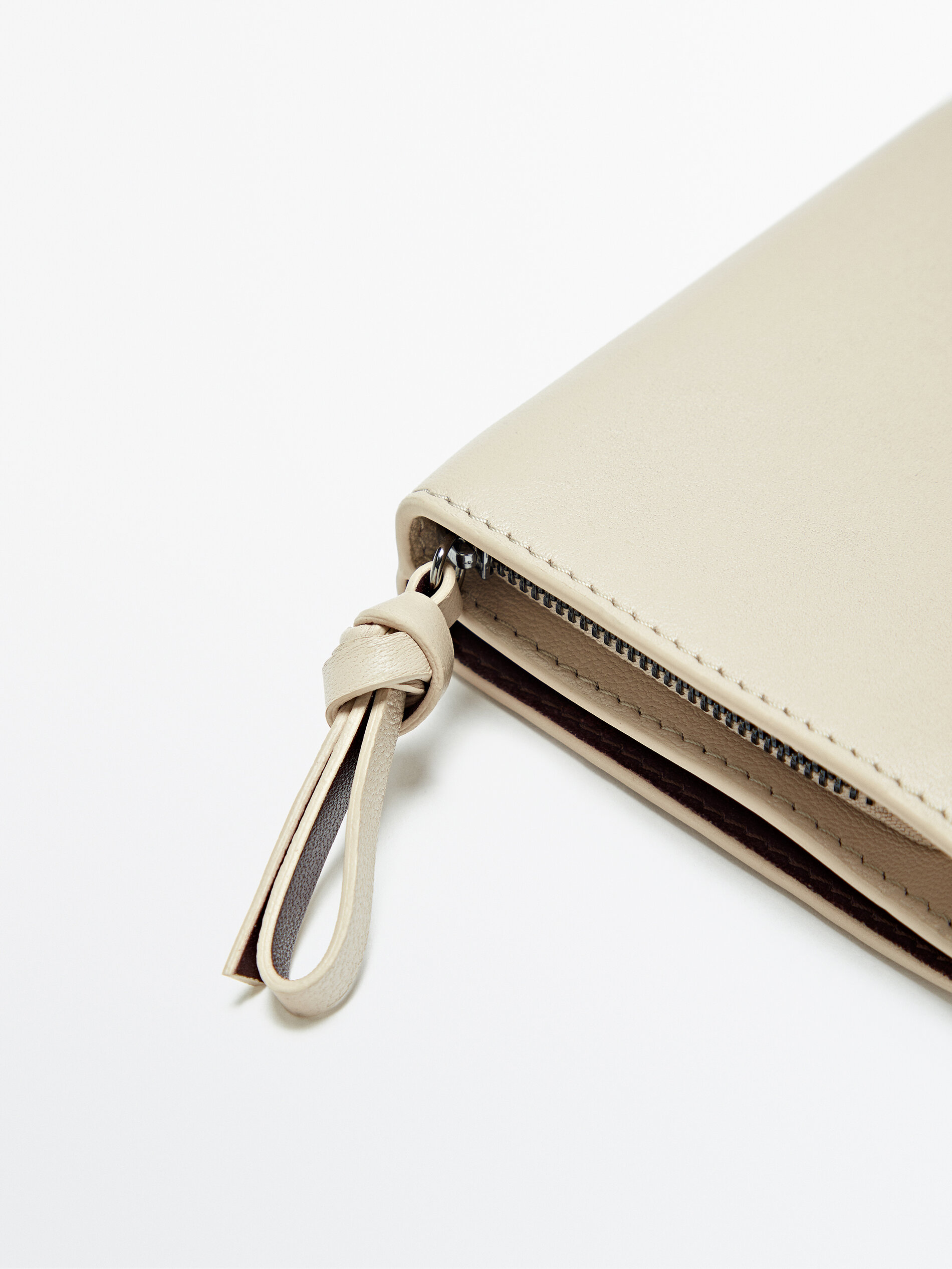 Cartera cremallera piel - Massimo Dutti España